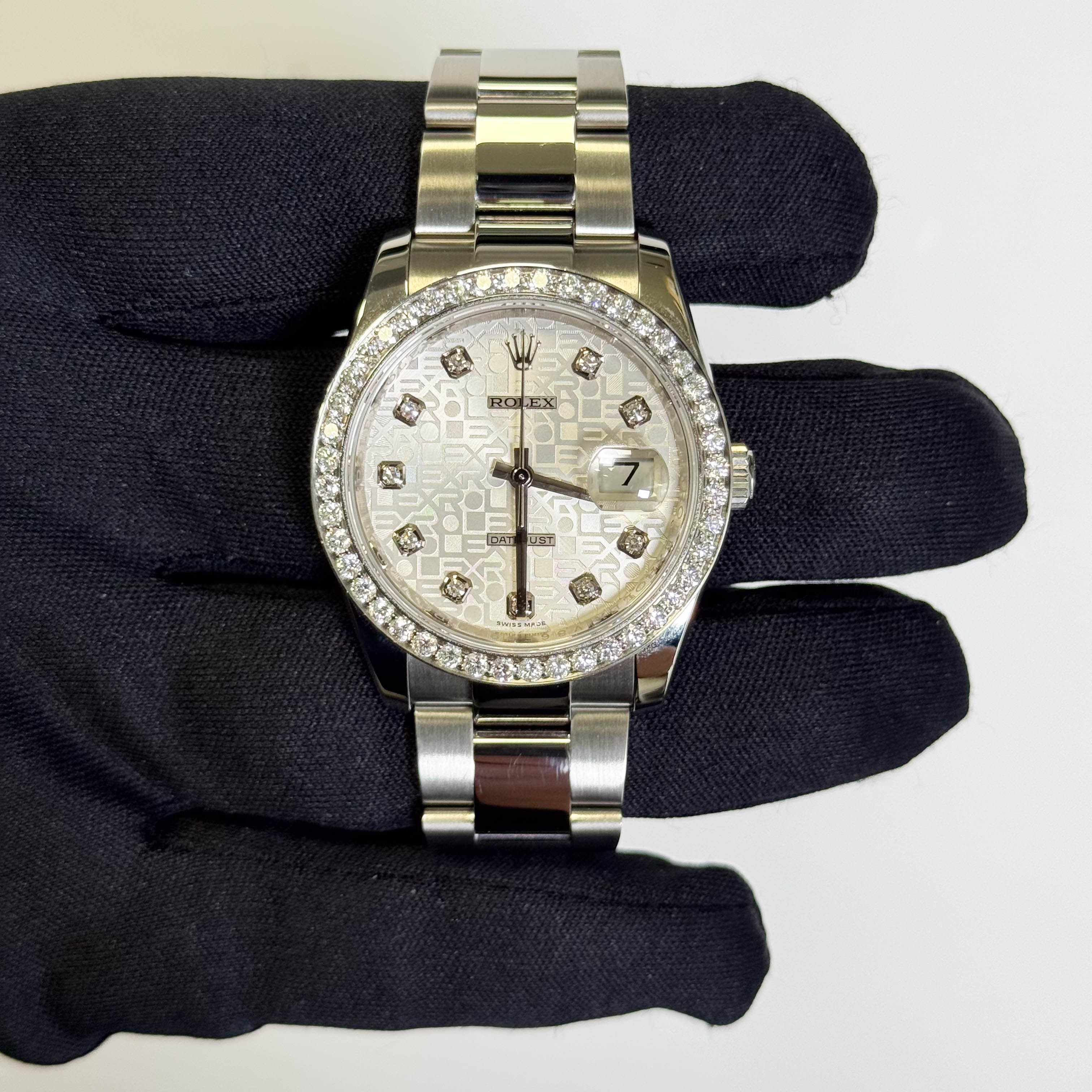 Rolex Datejust 36mm Silver Jubilee Dial Watch Ref# 116200 - Happy Jewelers Fine Jewelry Lifetime Warranty