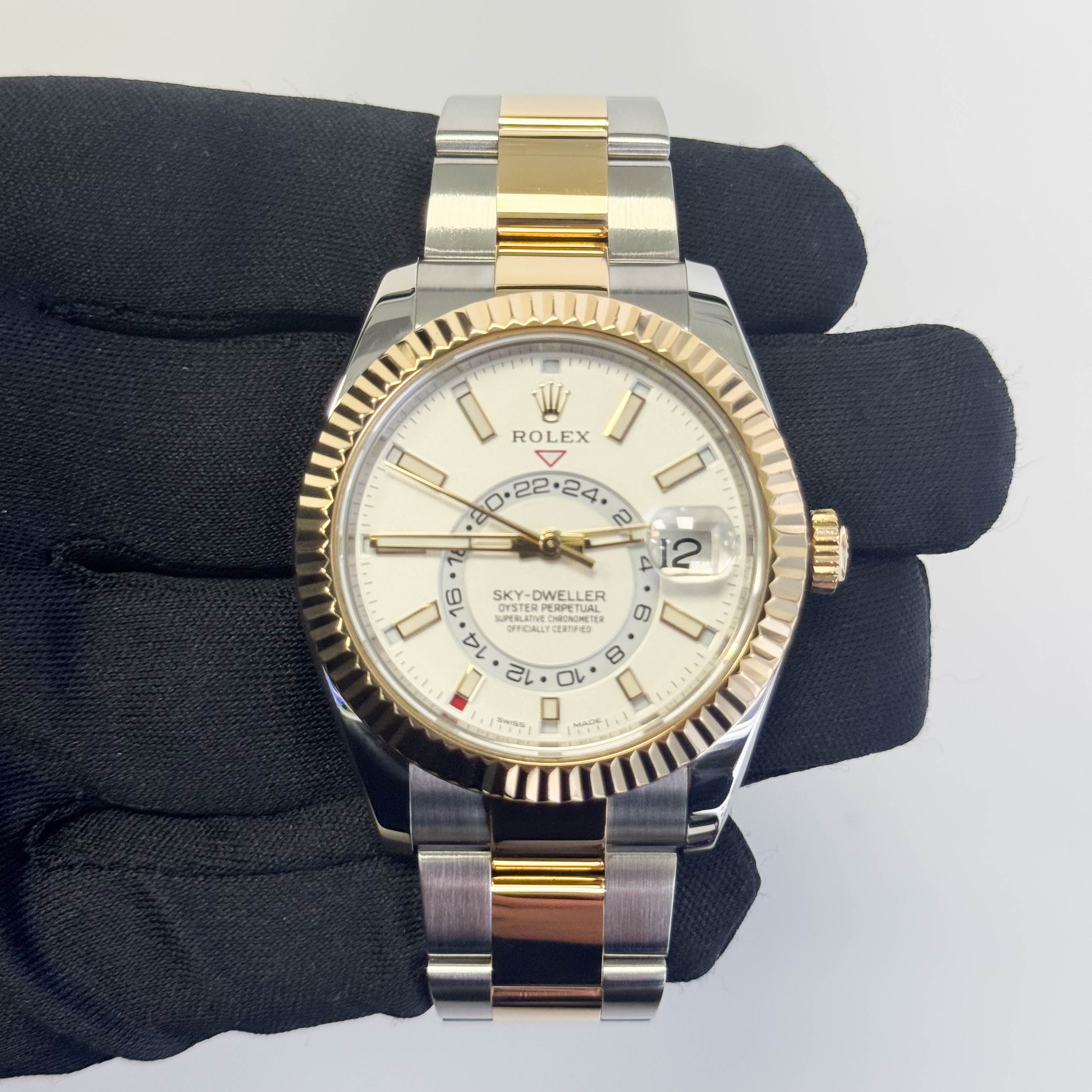 Rolex Sky-Dweller 42mm White Dial Watch Ref# 326933