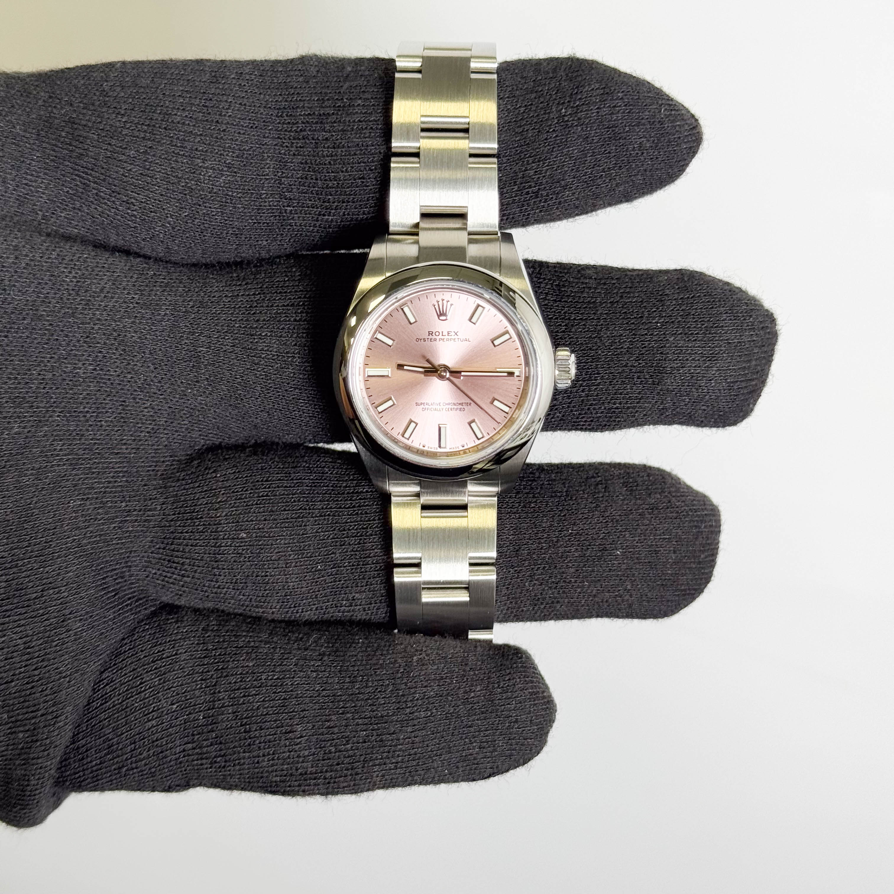 Rolex Oyster Perpetual 28mm Pink Dial Watch Ref# 276200