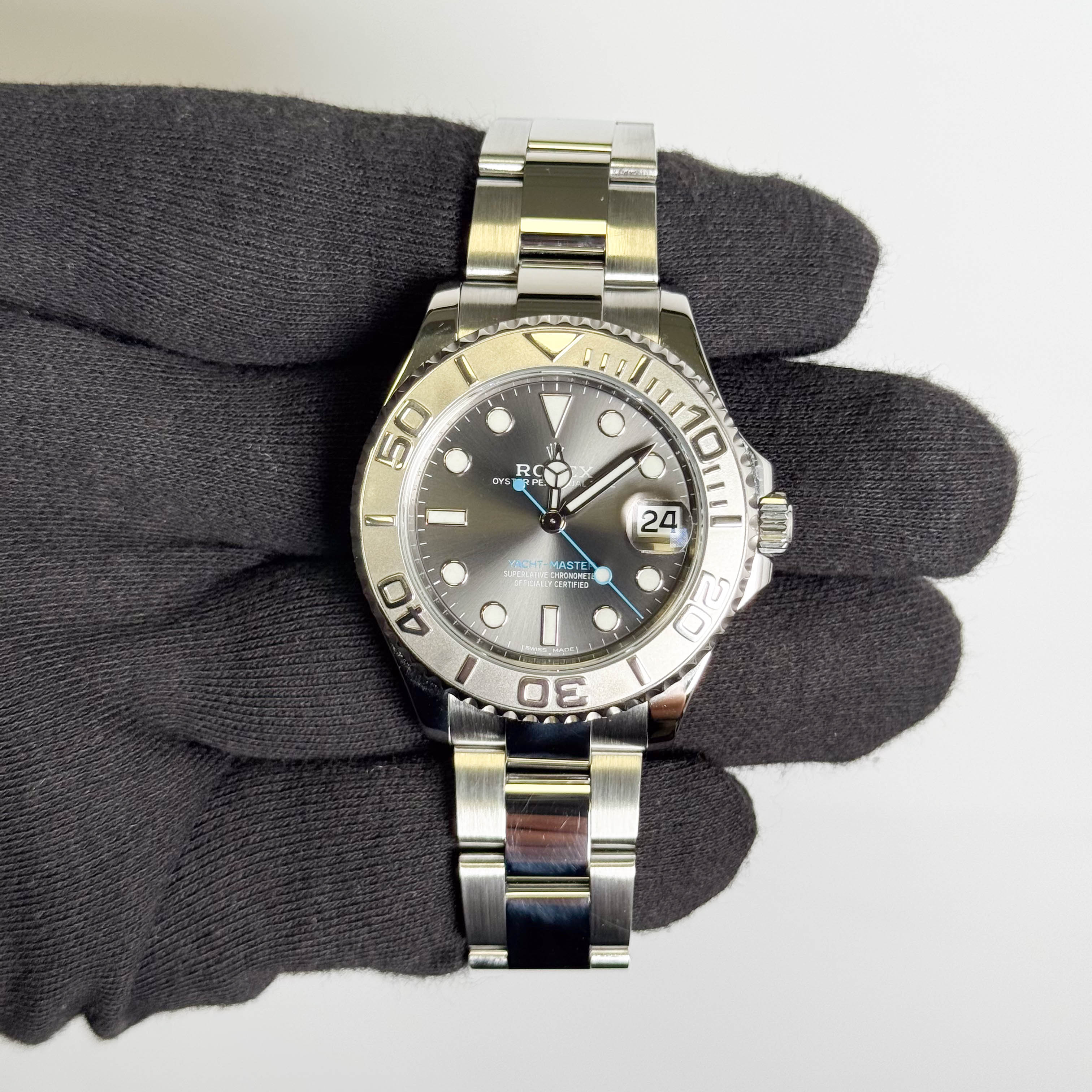 Rolex Yacht-Master 37mm Rhodium Dial Watch Ref# 268622