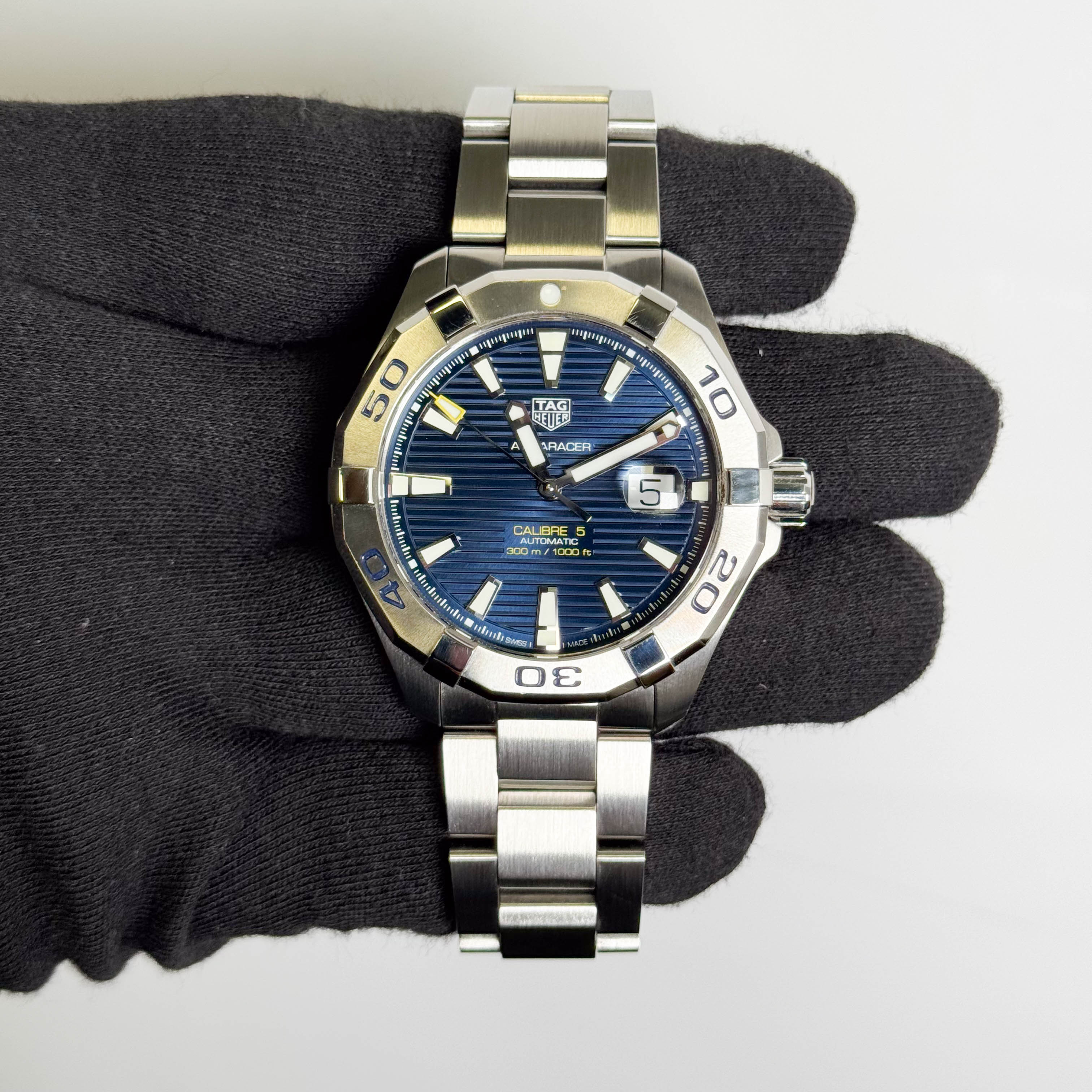 TAG Heuer Aquaracer 43mm Blue Dial Watch Ref# WAY2012.BA0927