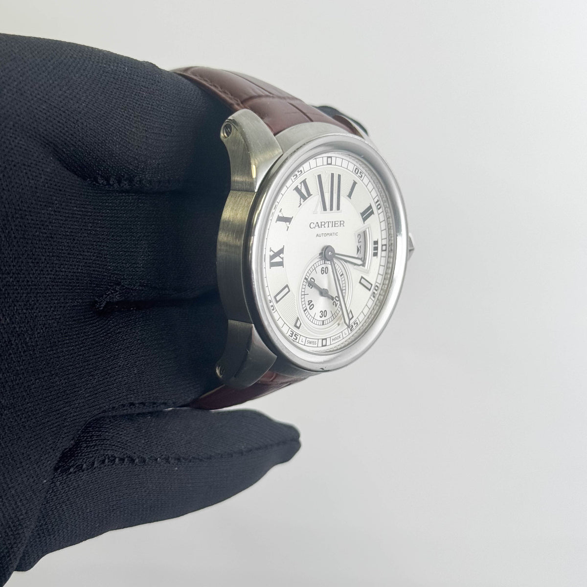 Cartier Calibre De 42mm Silver Dial Watch Ref# W7100037