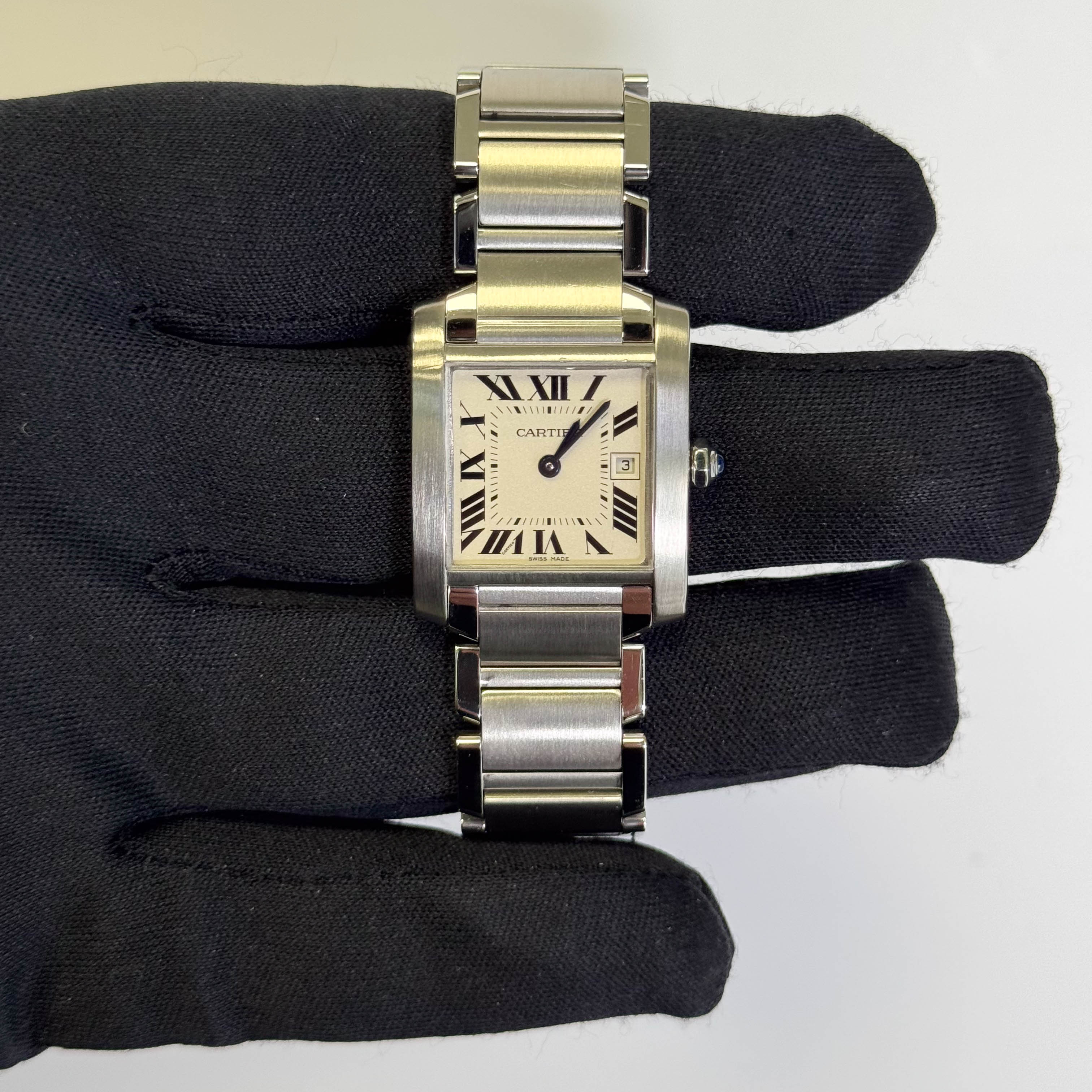Cartier Tank 25mm White Dial Watch Ref# W51011Q3
