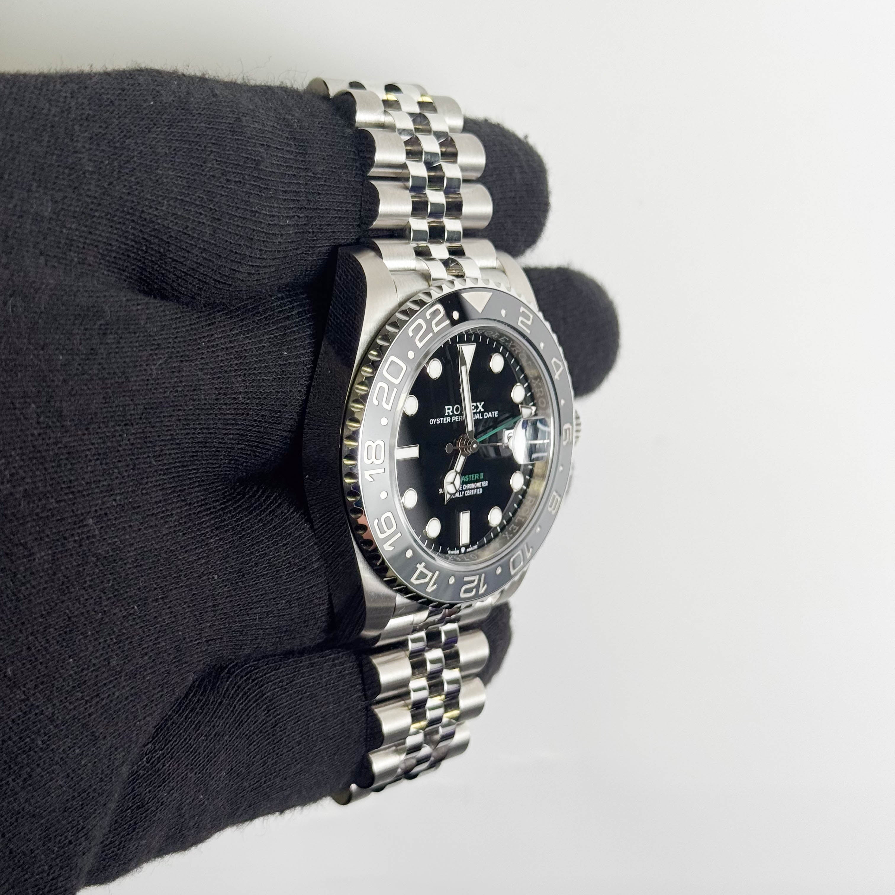 Rolex GMT-Master II 40mm Black Dial Watch Ref# 126710GRNR
