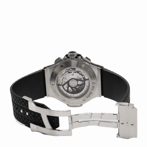 Hublot Mens Big Bang Stainless Steel 41mm Black Carbon Fiber Chronograph Dial Watch Reference# 301.SB.131.RX - Happy Jewelers Fine Jewelry Lifetime Warranty