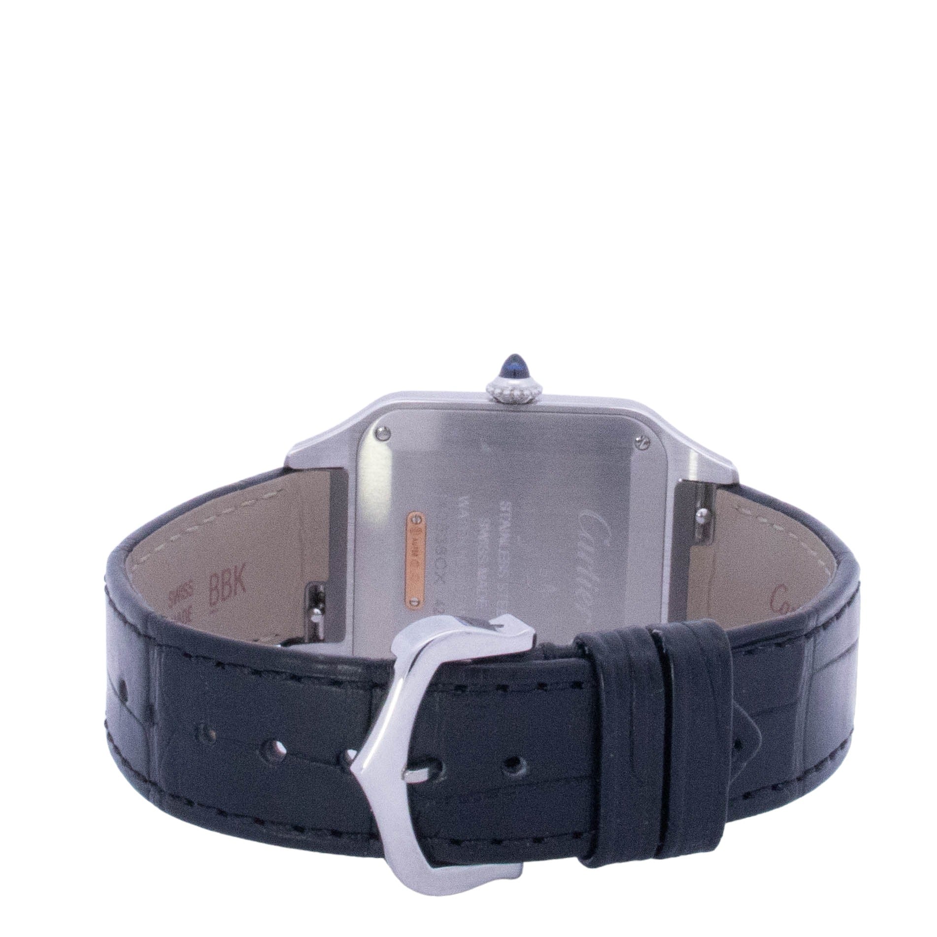 Cartier Santos Dumont 43.5 mm x 31.4 mm Rose Gold and Stainless Steel White Roman Dial Watch Reference# W2SA0011 - Happy Jewelers Fine Jewelry Lifetime Warranty