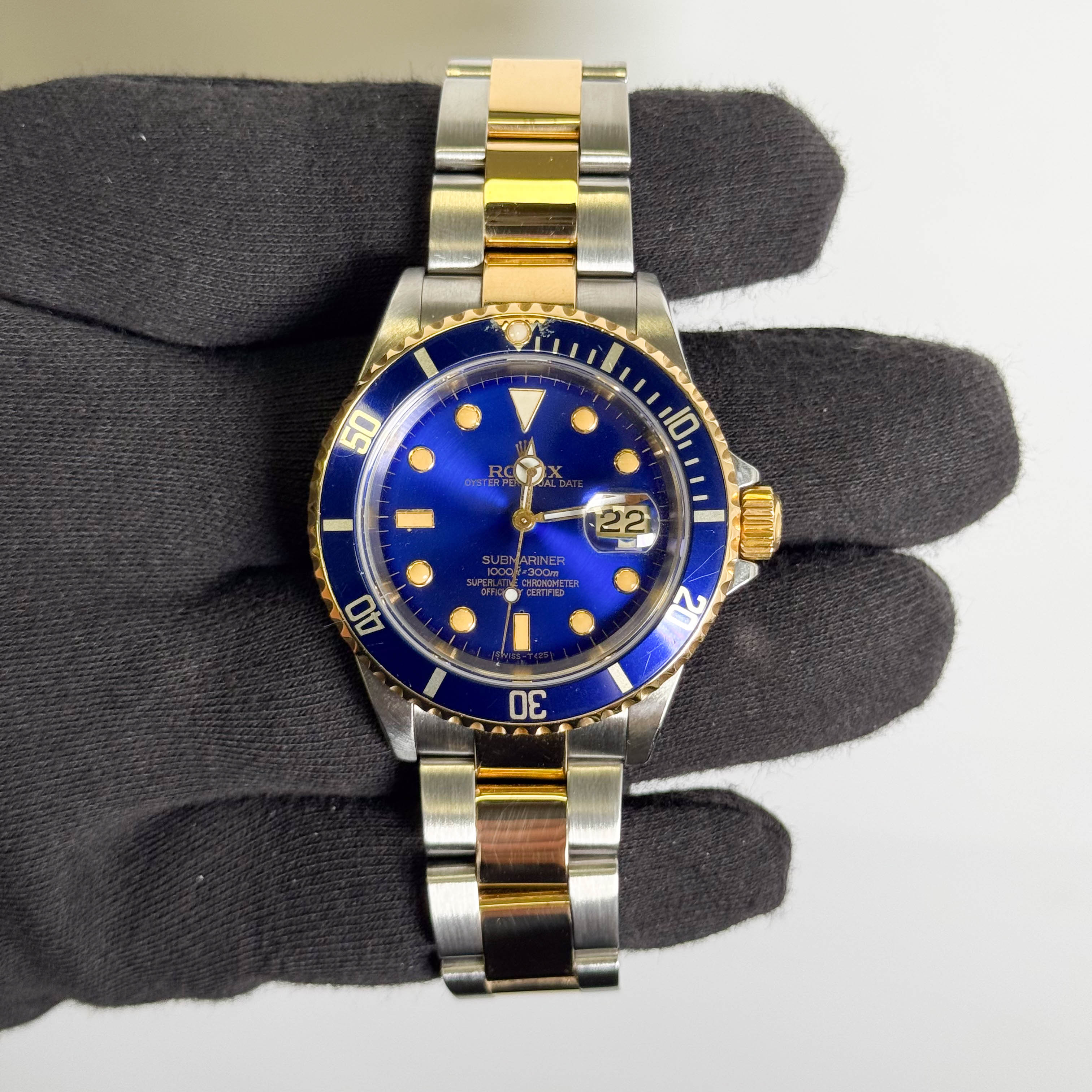 Rolex Submariner 40mm Blue Dial Watch Ref# 16613
