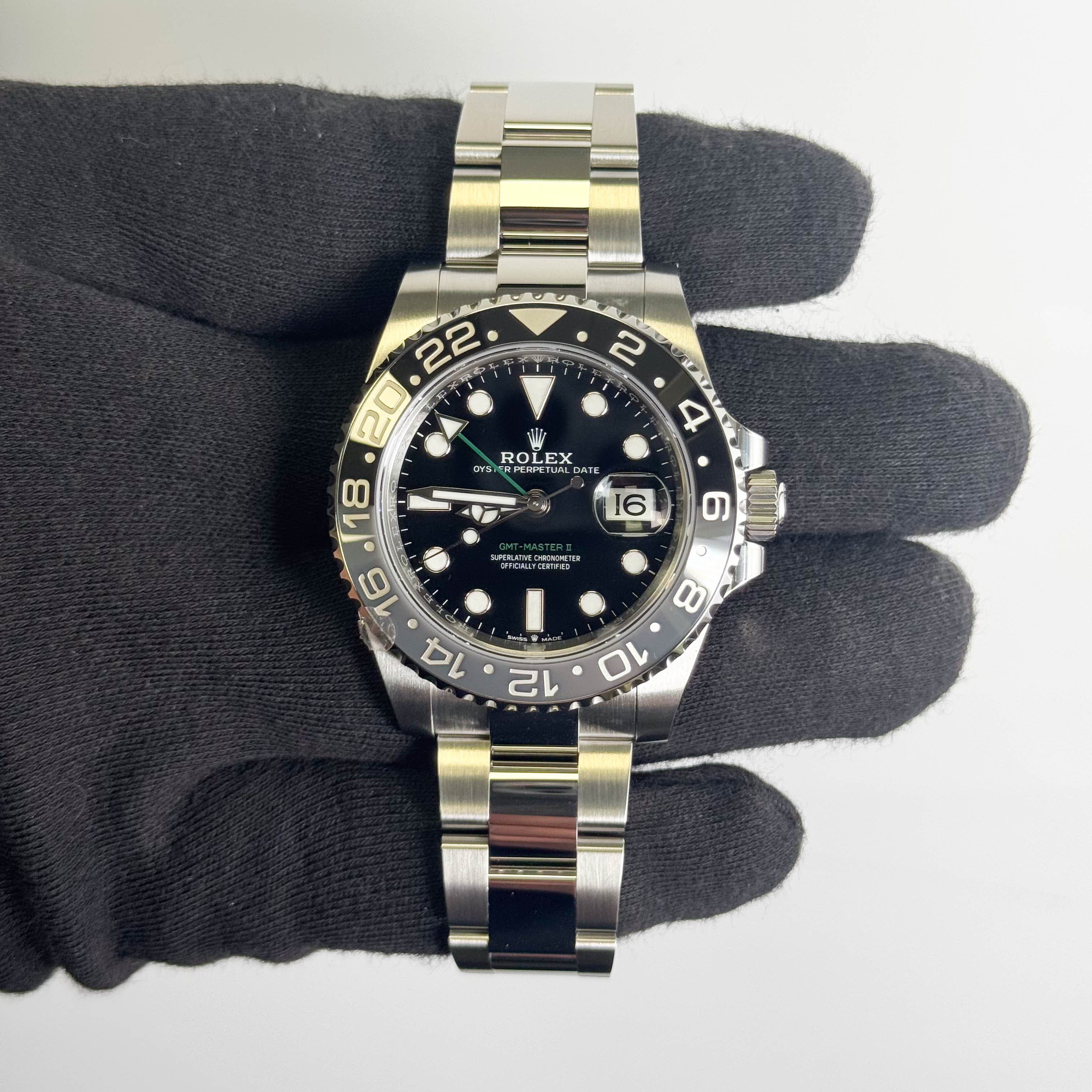 Rolex GMT-Master II 40mm Black Dial Watch Ref# 126710GRNR