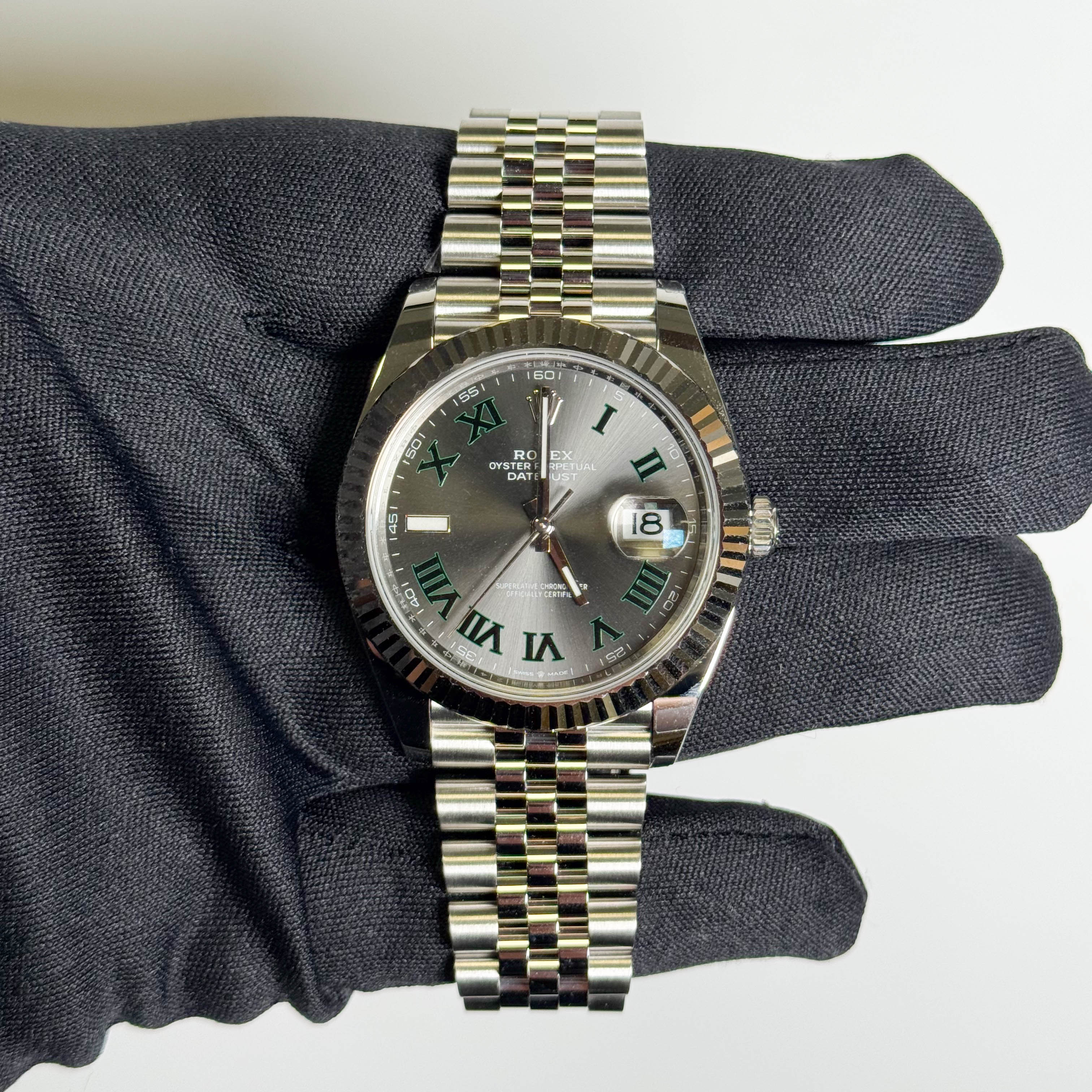 Rolex Datejust 41mm Wimbledon Dial Watch Ref# 126334 - Happy Jewelers Fine Jewelry Lifetime Warranty