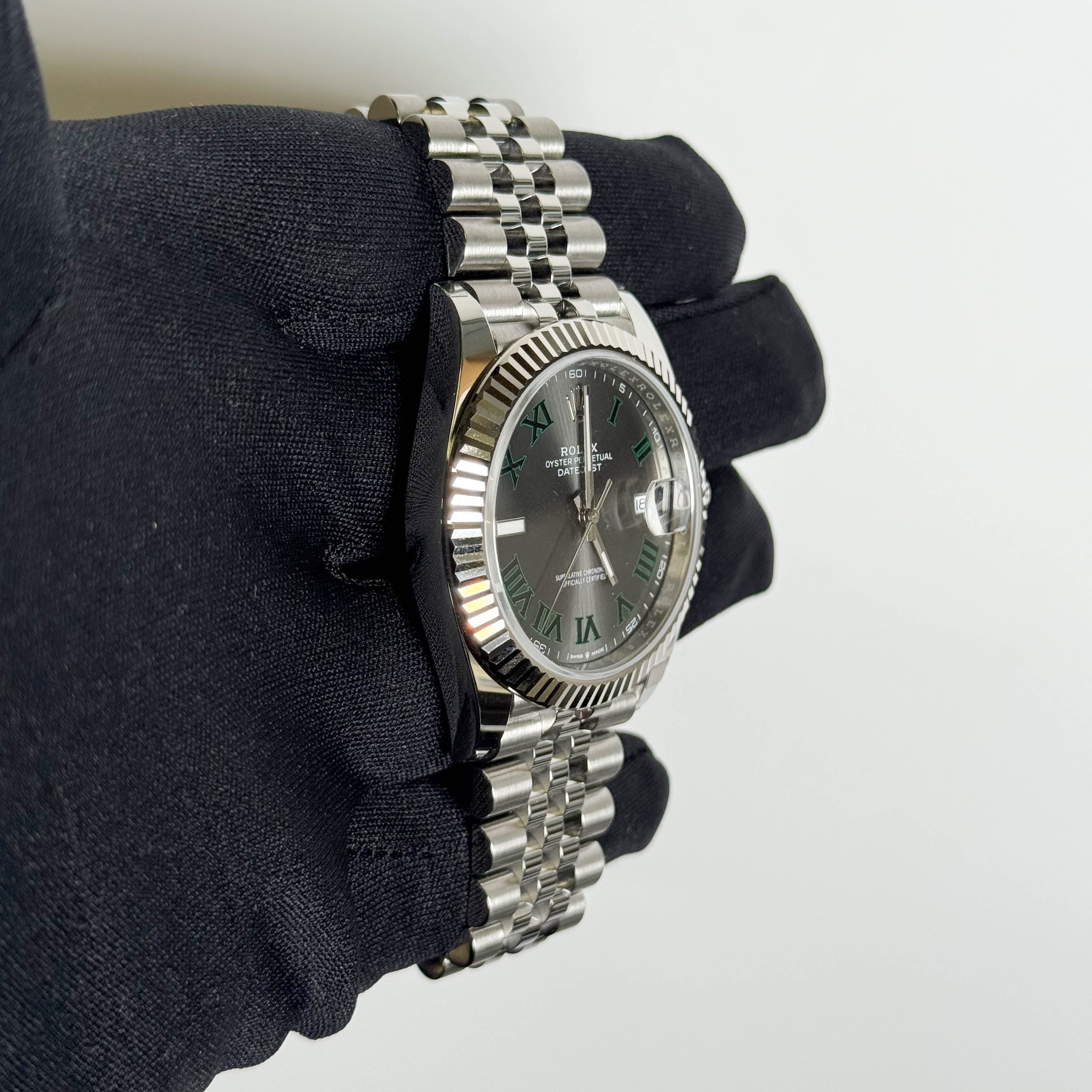 Rolex Datejust 41mm Wimbledon Dial Watch Ref# 126334 - Happy Jewelers Fine Jewelry Lifetime Warranty