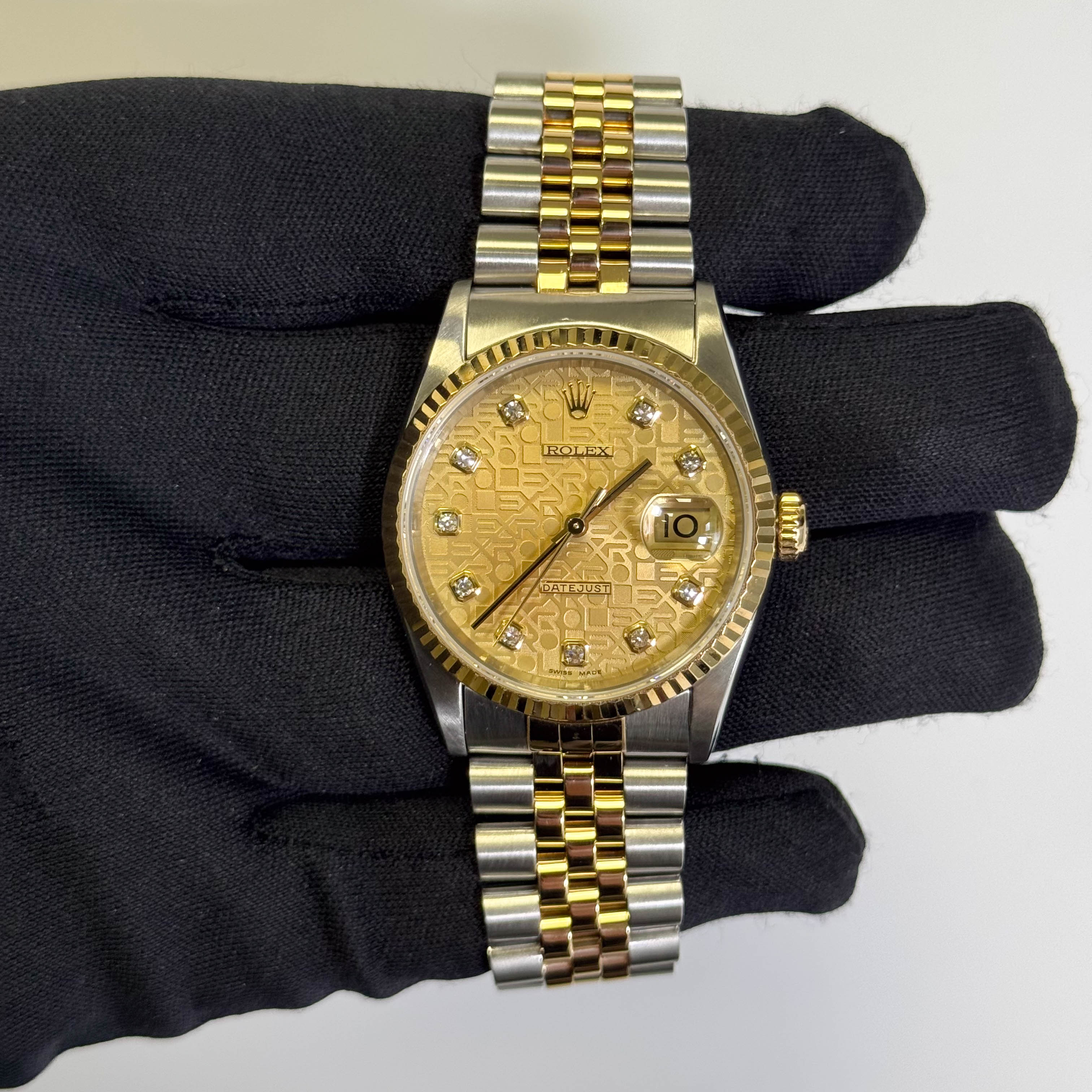 Rolex Datejust 36mm Champagne Dial Watch Ref# 16233 - Happy Jewelers Fine Jewelry Lifetime Warranty