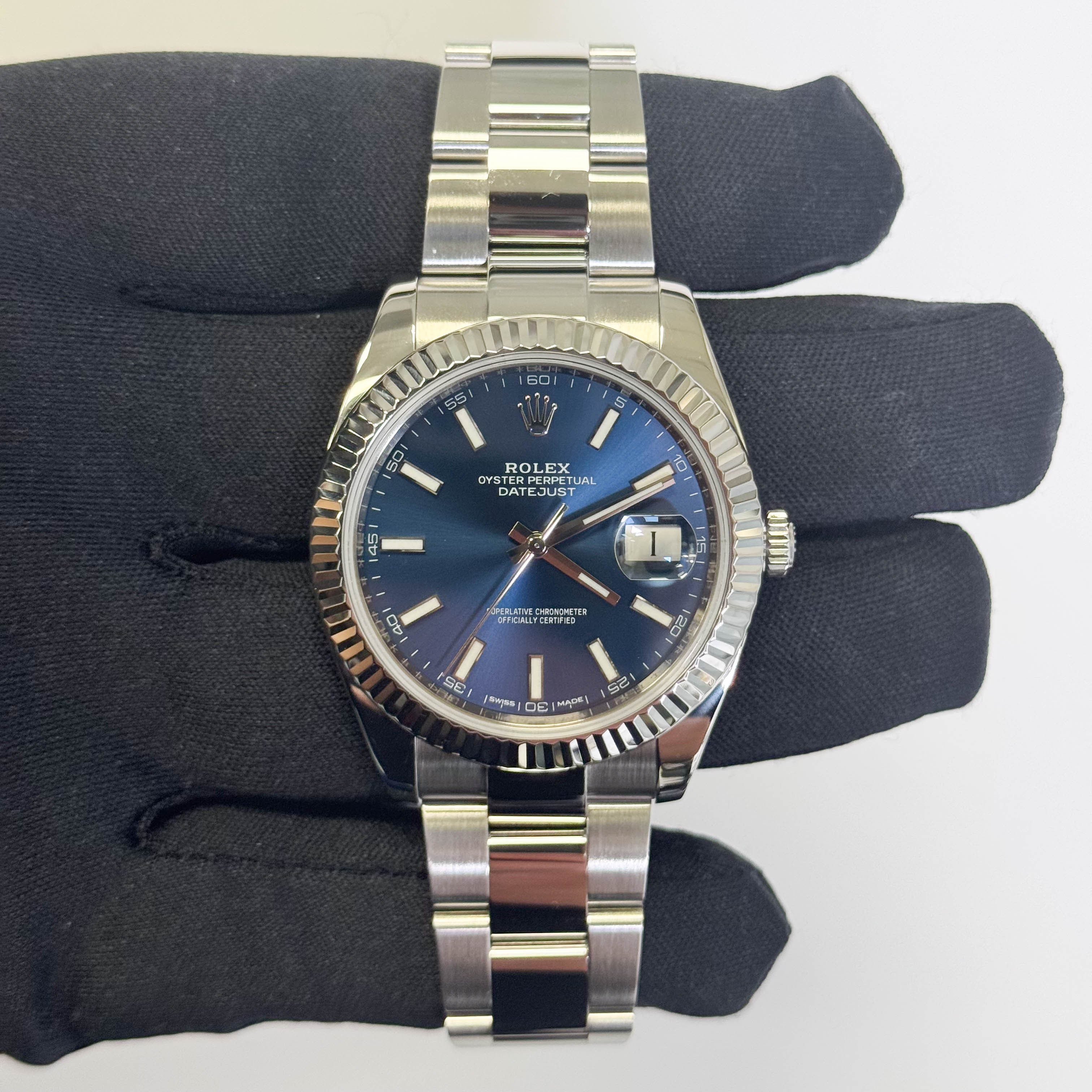 Rolex Datejust 41mm Blue Dial Watch Ref# 126334