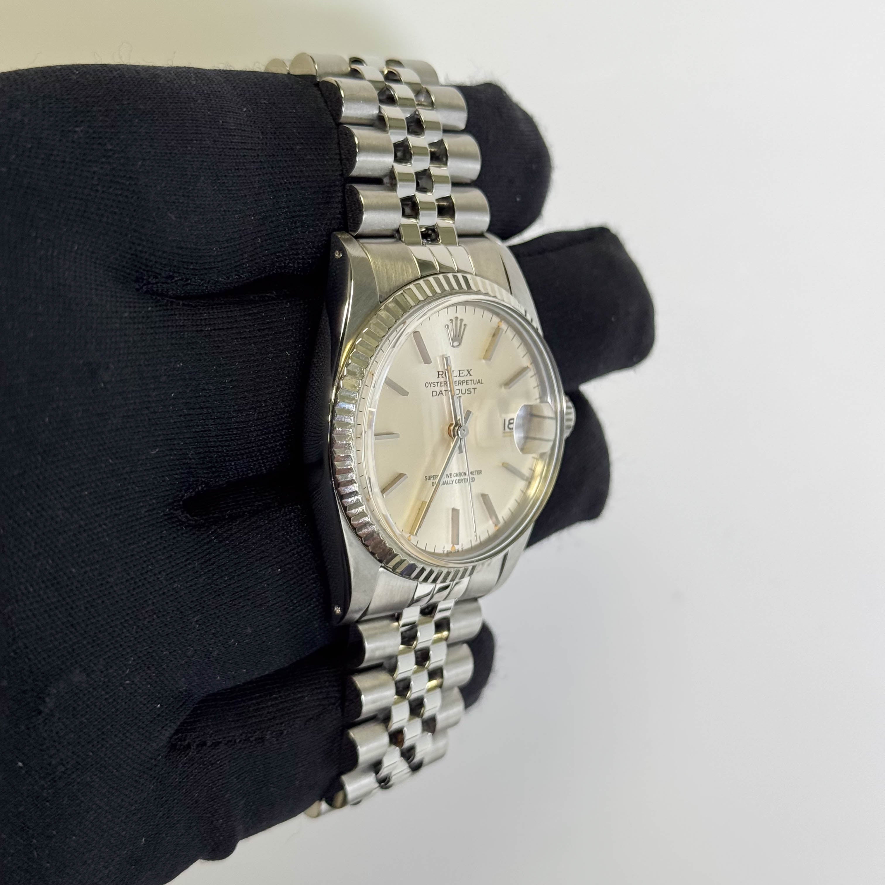 Rolex Datejust 36mm Silver Dial Watch Ref# 16014