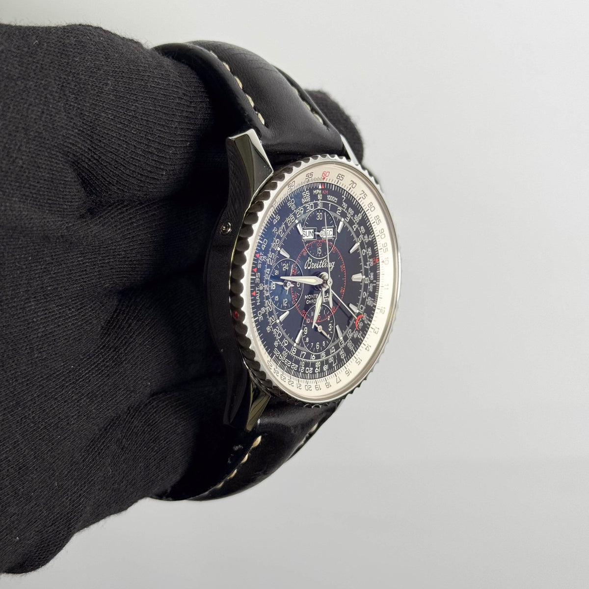 Breitling Montbrilliant 43mm Black Dial Watch Ref# A2133012