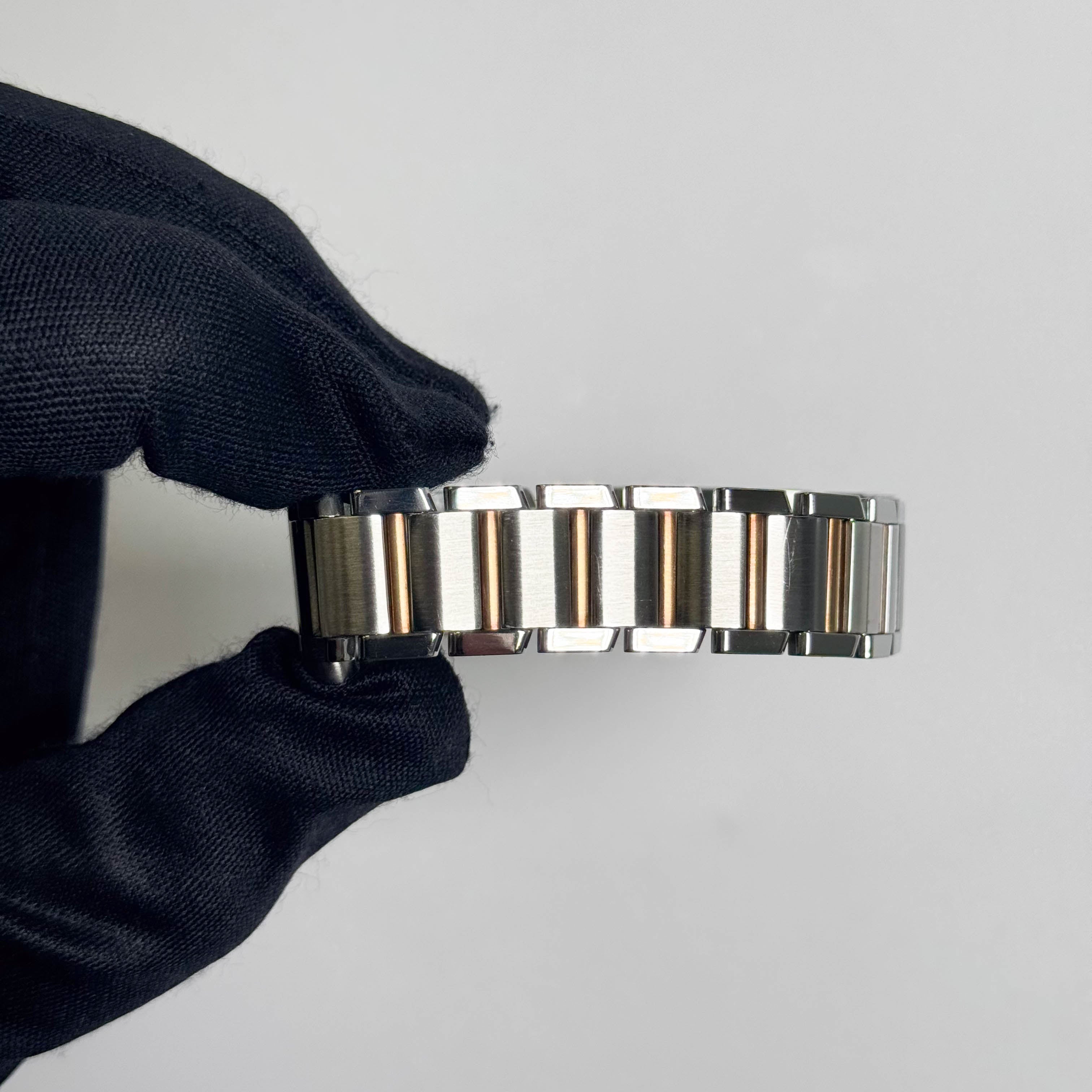 Cartier Tank Two-Tone Yellow Gold & Steel 25x20mm White Dial Watch Ref# W51007Q4 - Happy Jewelers Fine Jewelry Lifetime Warranty
