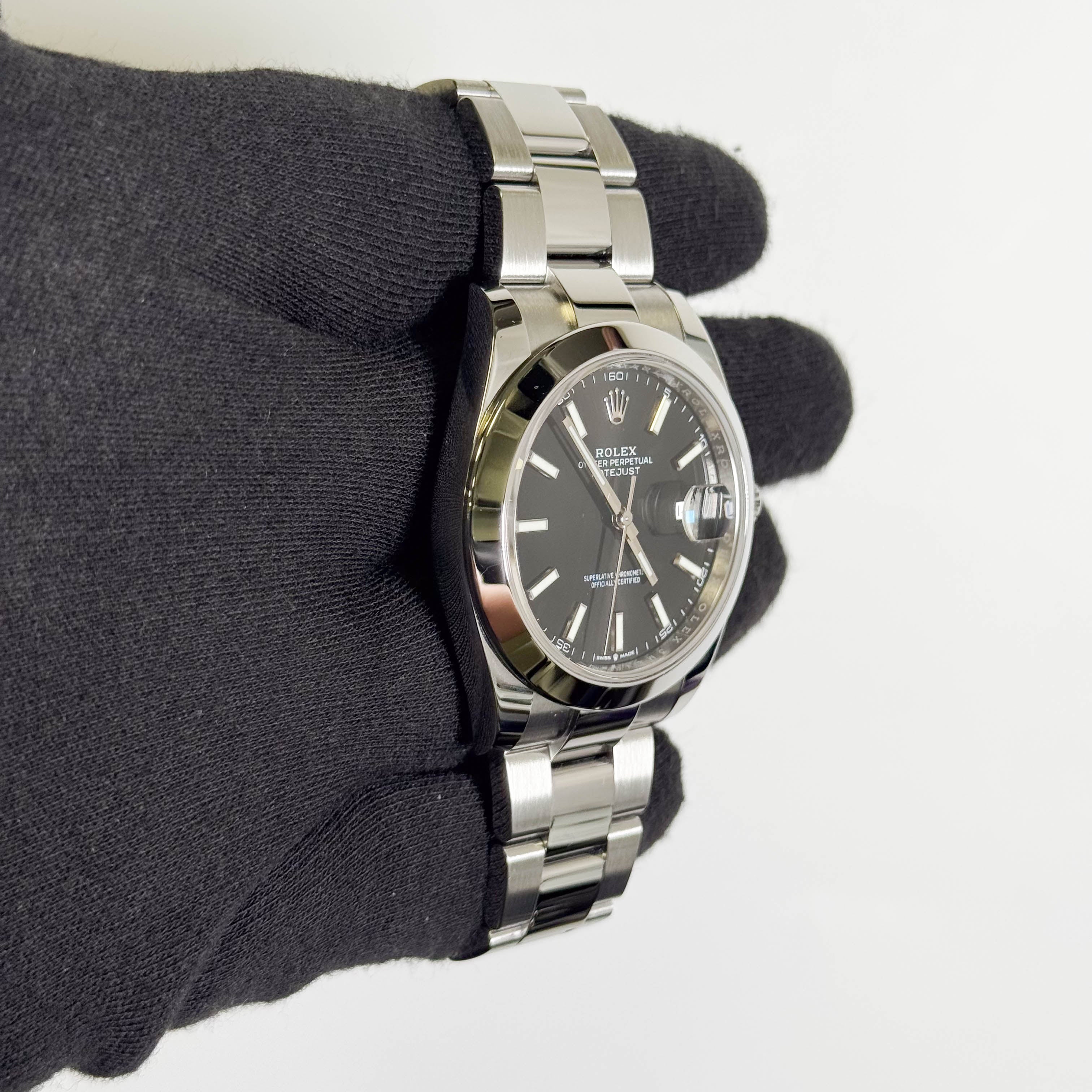 Rolex Datejust 41mm Black Dial Watch Ref# 126300