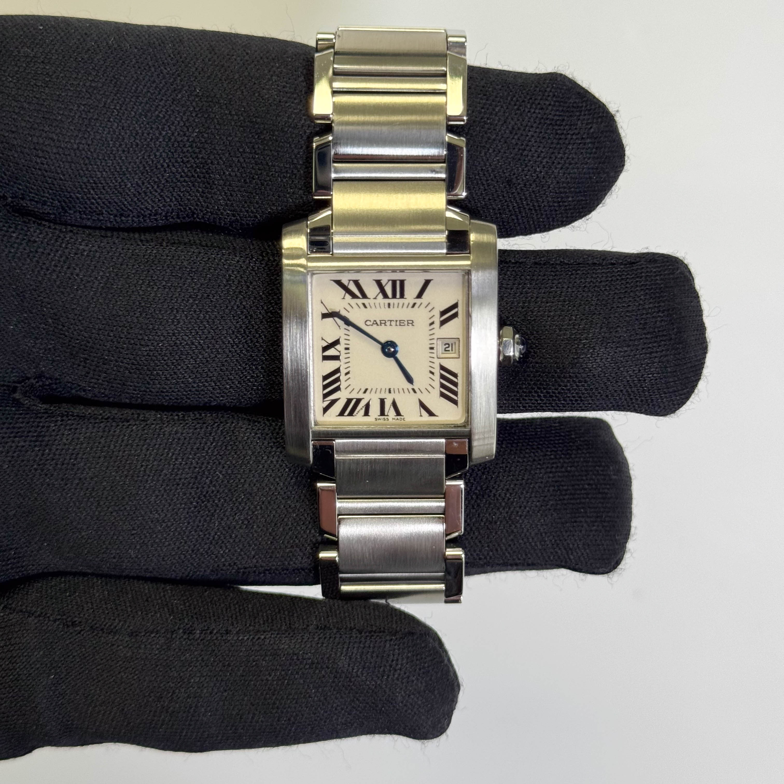 Cartier Tank 25mm White Dial Watch Ref# W51011Q3