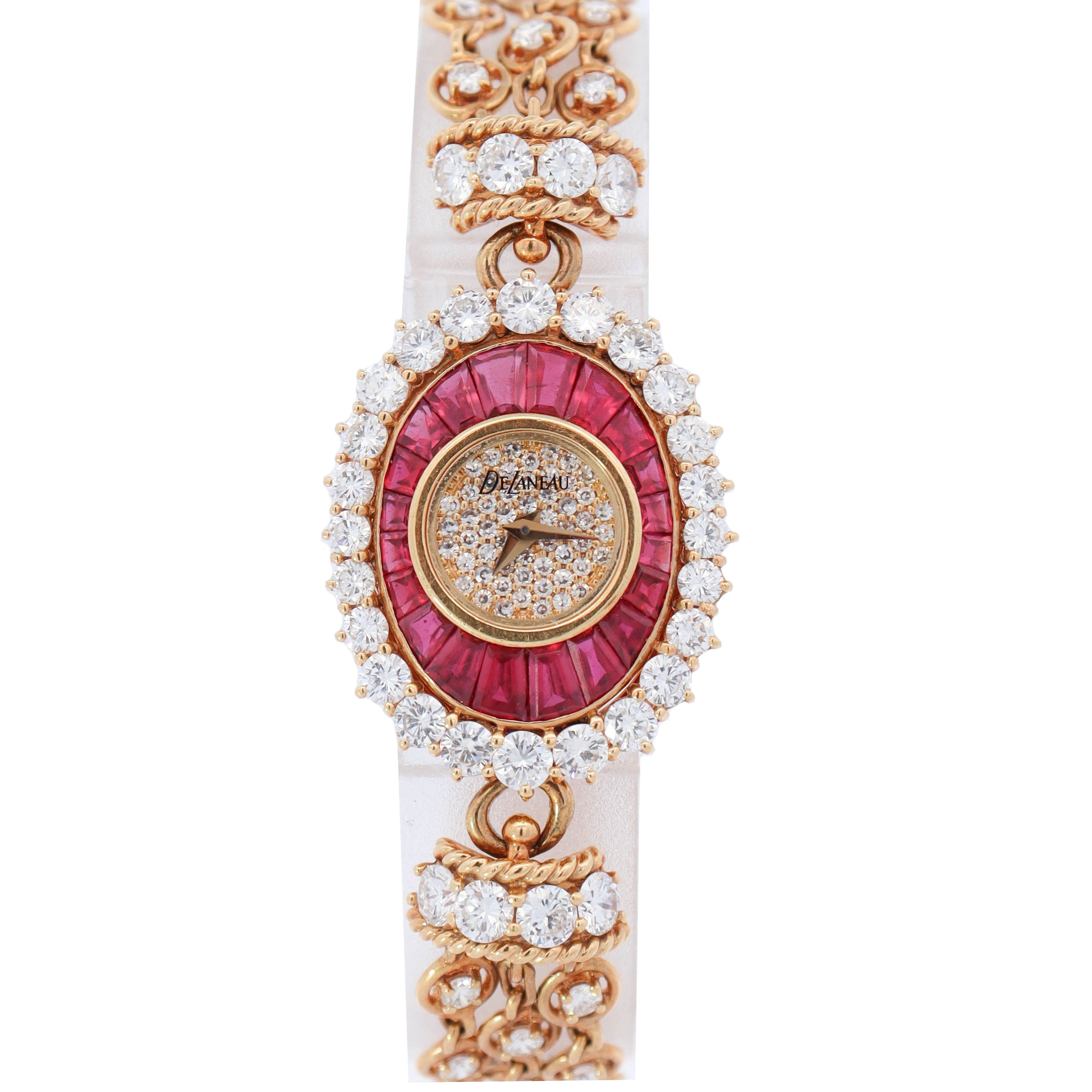 DeLaneau 27mm Pave Dial Watch Ref# L347