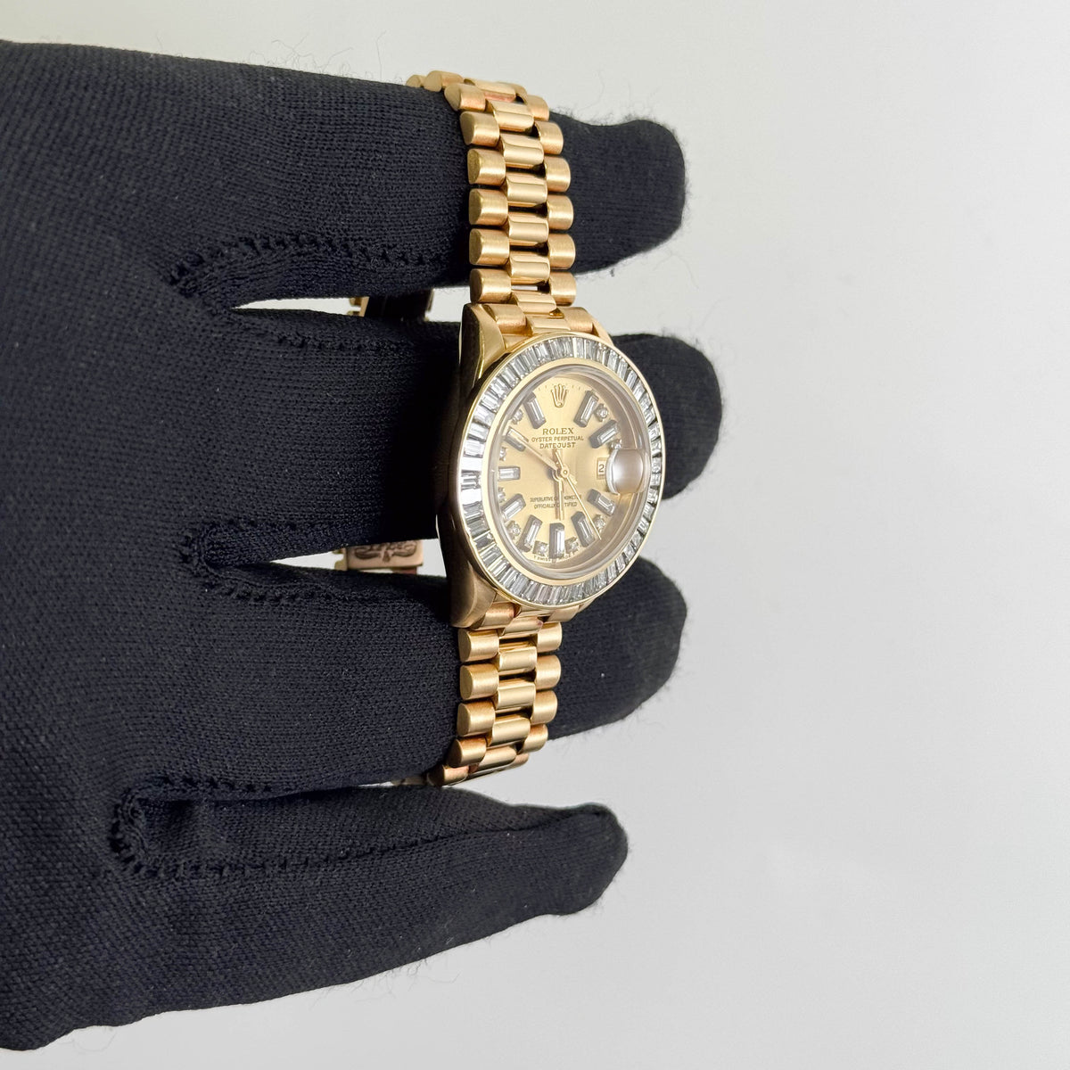 Rolex Datejust 26mm Custom Champagne Dial Watch Ref# 69178 - Happy Jewelers Fine Jewelry Lifetime Warranty
