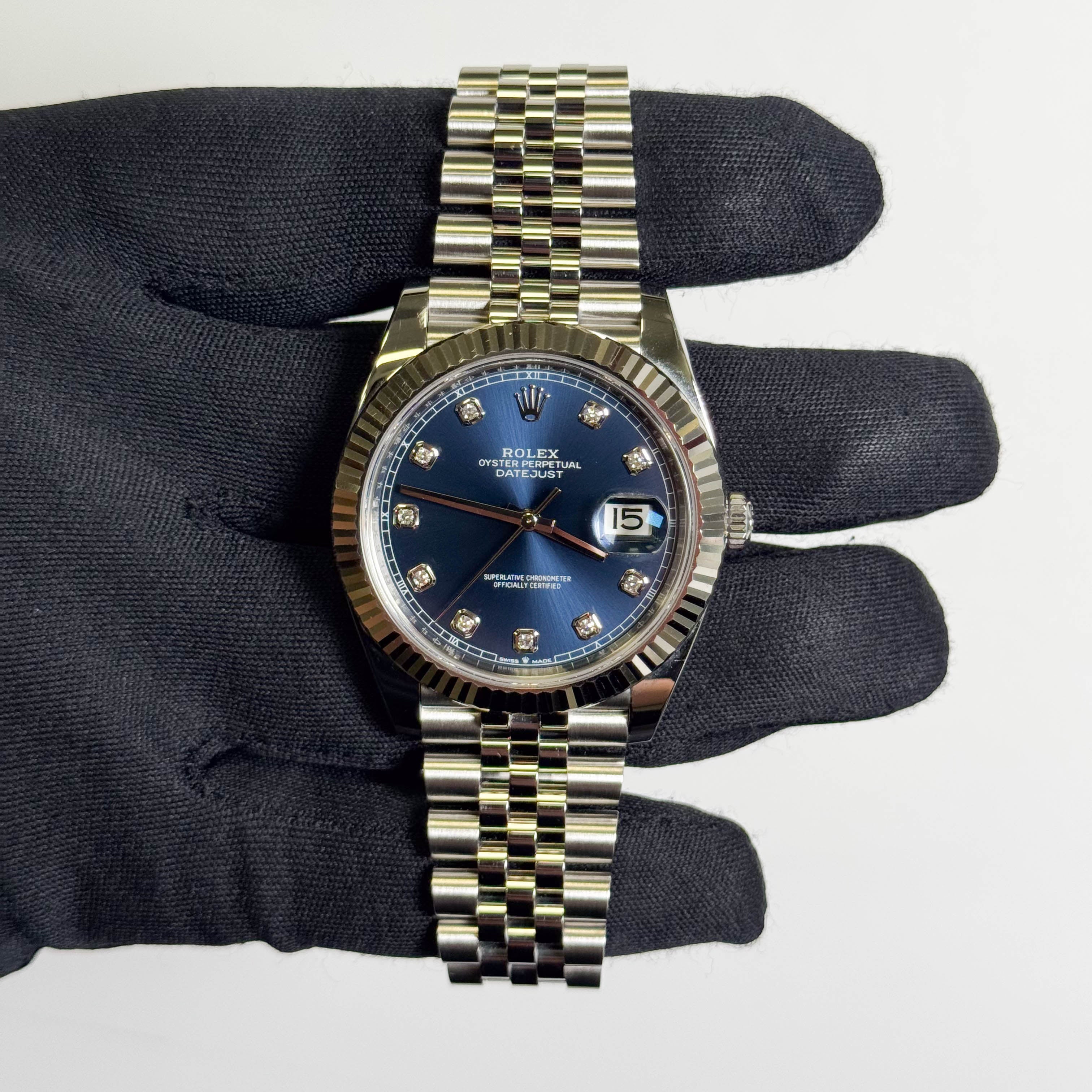 Rolex Datejust 41mm Blue Dial Watch Ref# 126334 - Happy Jewelers Fine Jewelry Lifetime Warranty