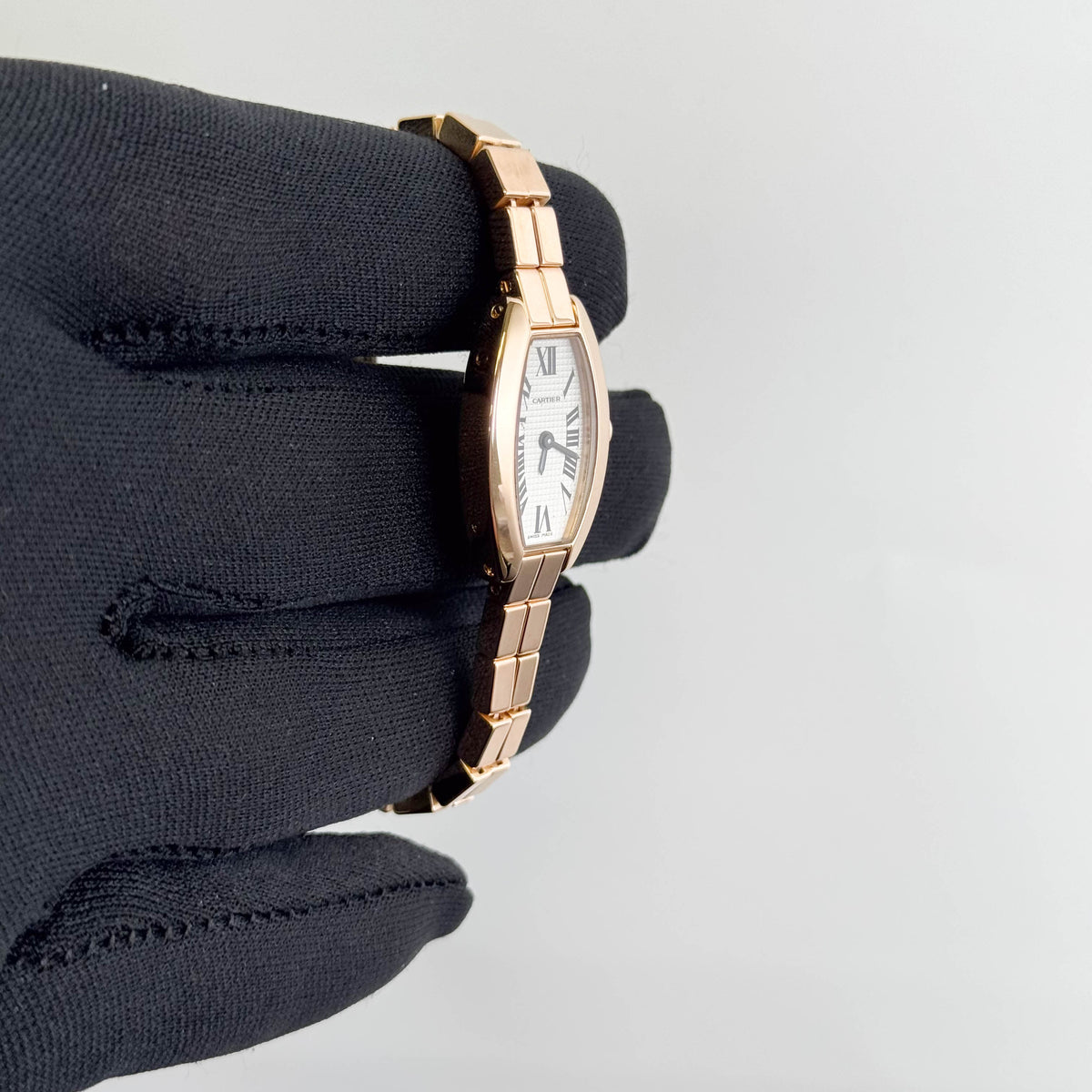 Cartier Mini Tonneau Lanières 16mm White Dial Watch Ref# W15361X3