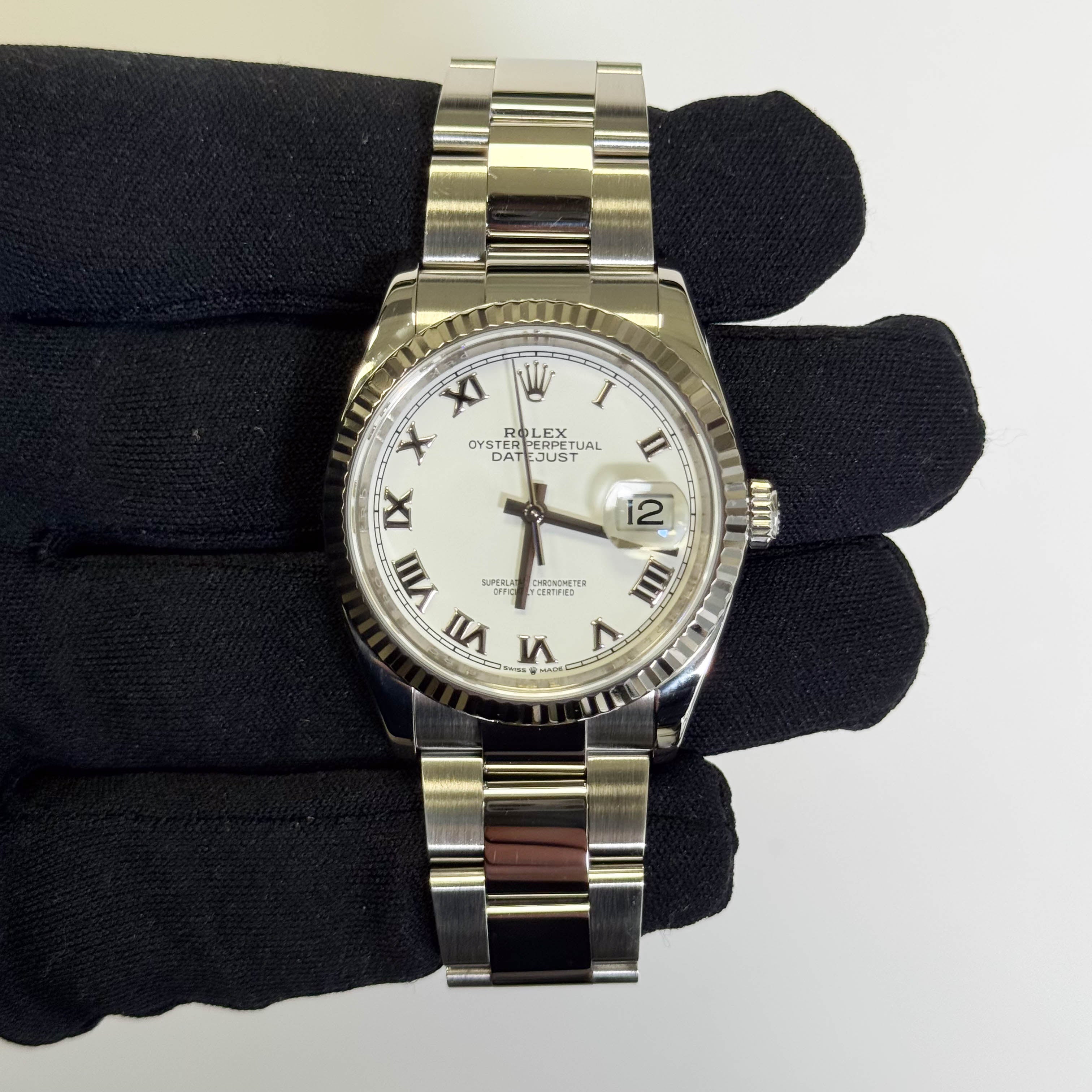 Rolex Datejust 36mm White Dial Watch Ref# 126234