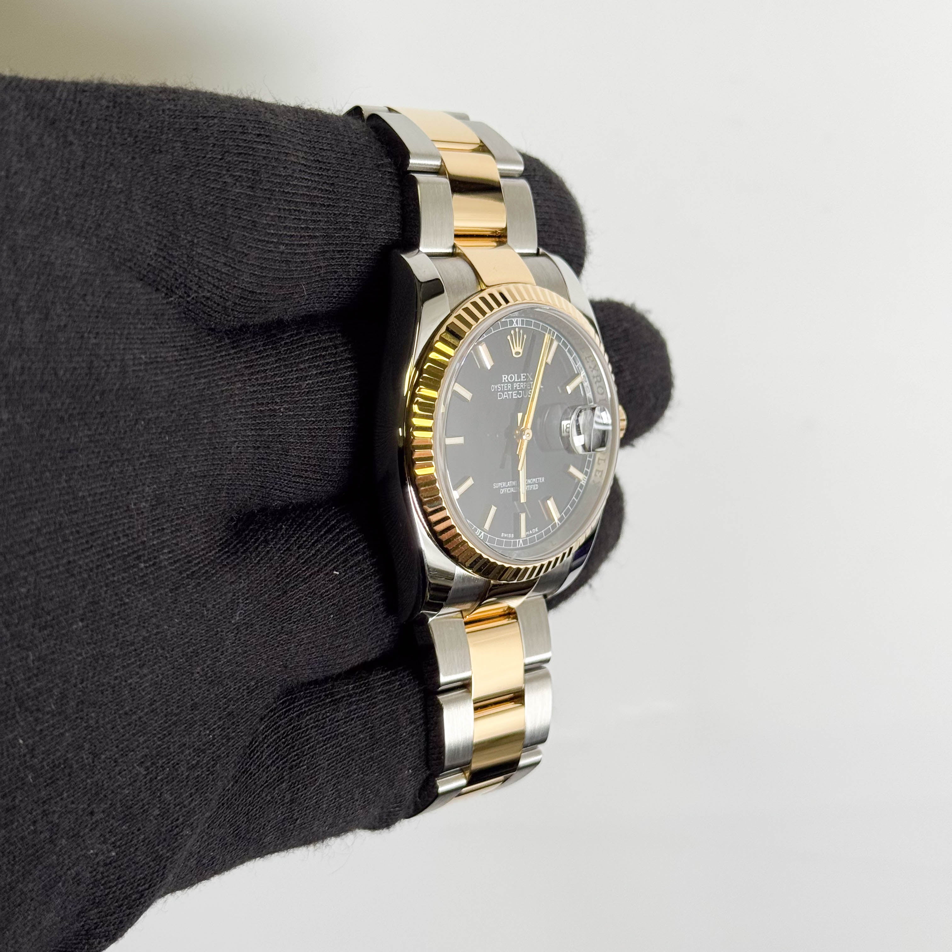 Rolex Datejust 36mm Black Dial Watch Ref# 116233