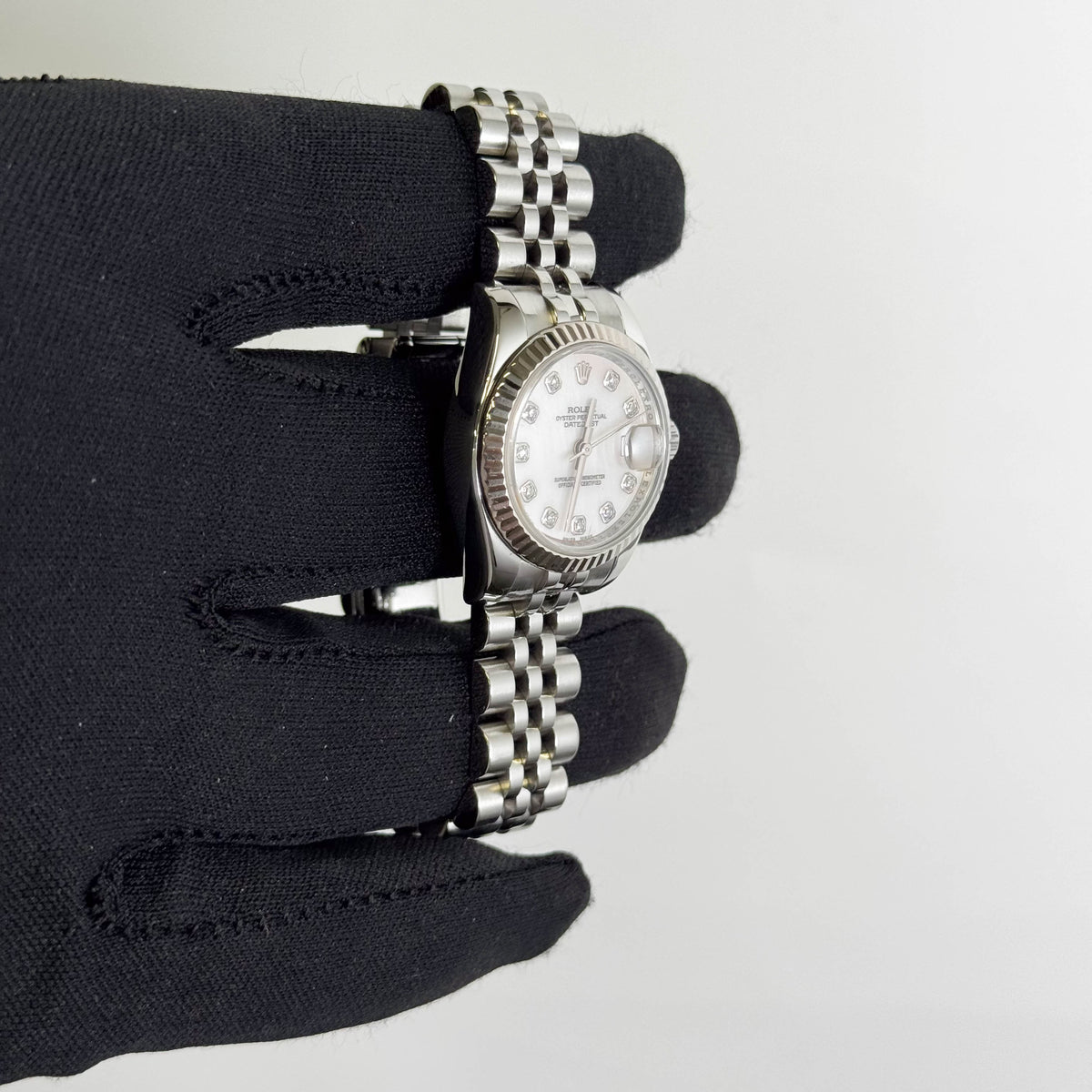 Rolex Datejust 26mm MOP Dial Watch Ref# 179174 - Happy Jewelers Fine Jewelry Lifetime Warranty