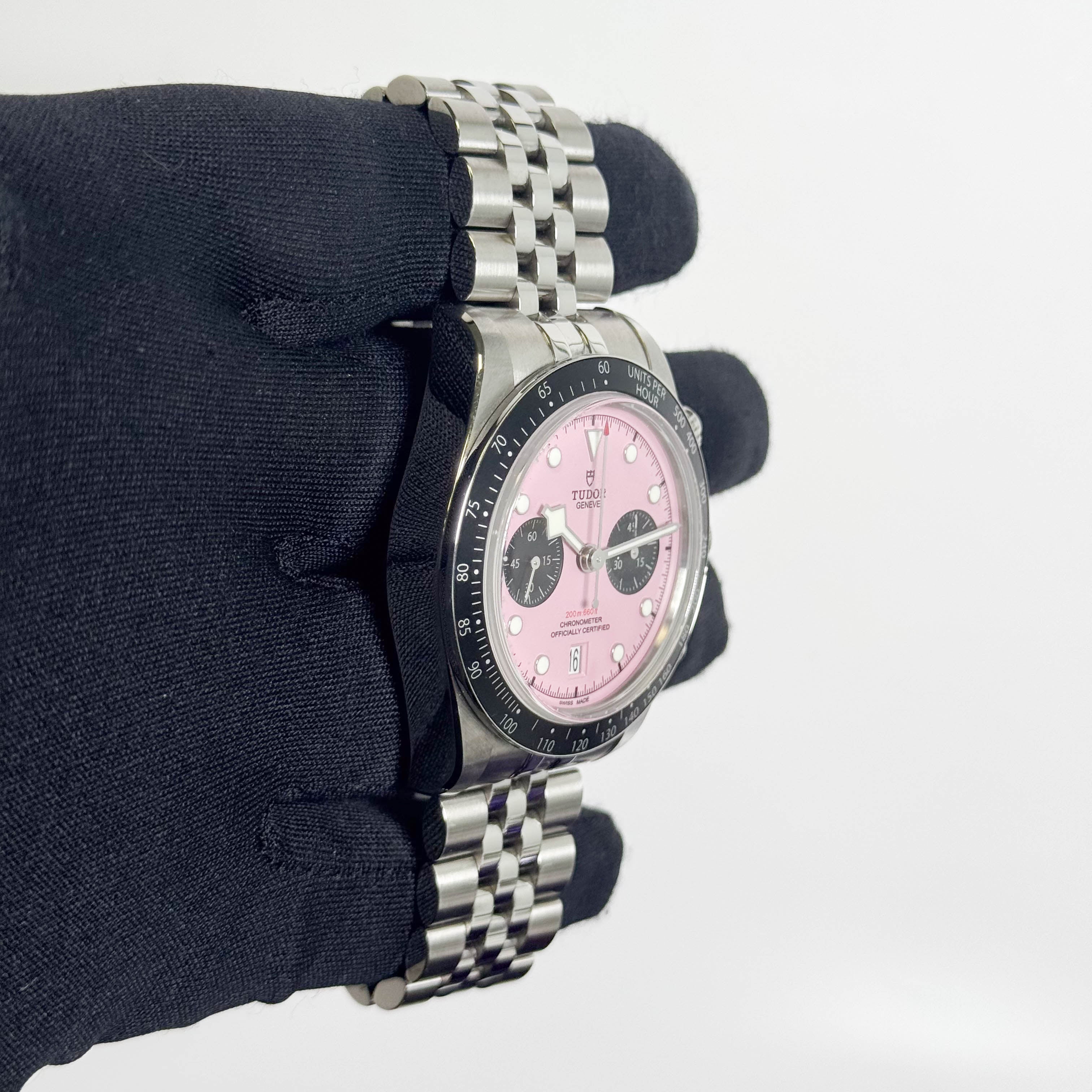 Tudor Black Bay 41mm Pink Dial Watch Ref# 79360N - Happy Jewelers Fine Jewelry Lifetime Warranty