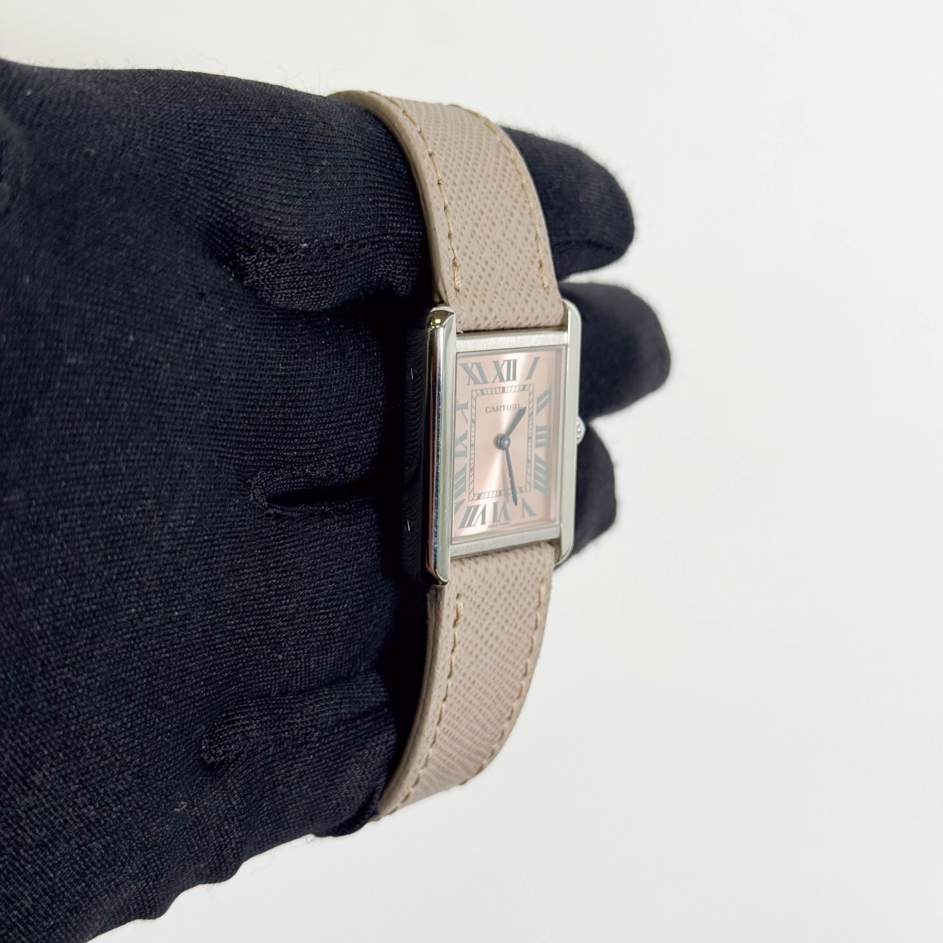 Cartier Tank 31mm Pink Dial Watch Ref# W5200000 - Happy Jewelers Fine Jewelry Lifetime Warranty