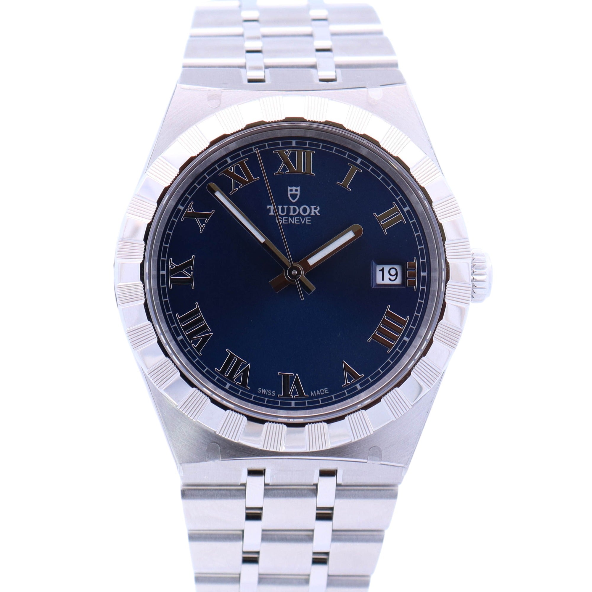 Tudor Royal 38mm Blue Dial Watch Ref# 28500 - Happy Jewelers Fine Jewelry Lifetime Warranty