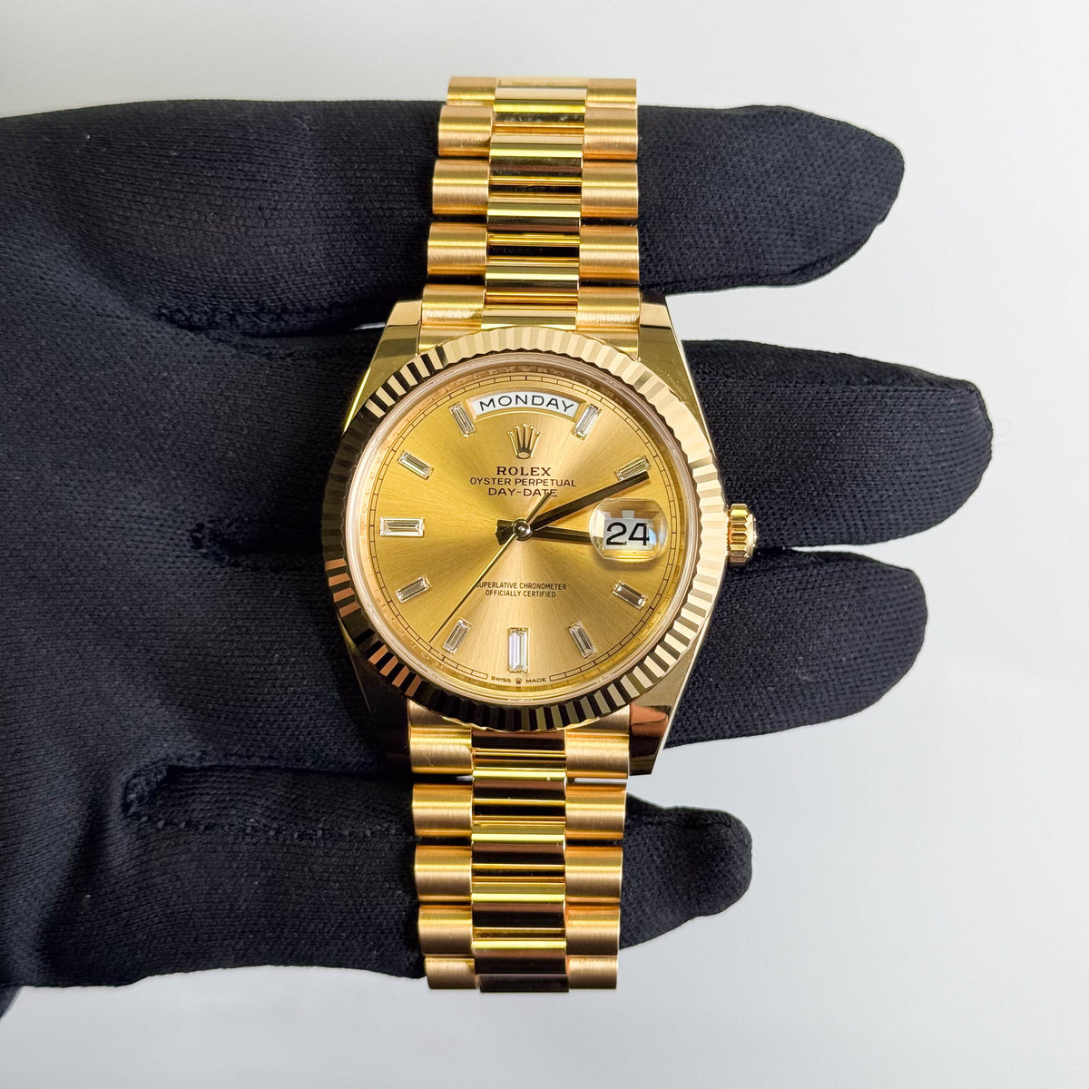 Rolex Day-Date 40mm Champagne Dial Watch Ref# 228238 - Happy Jewelers Fine Jewelry Lifetime Warranty