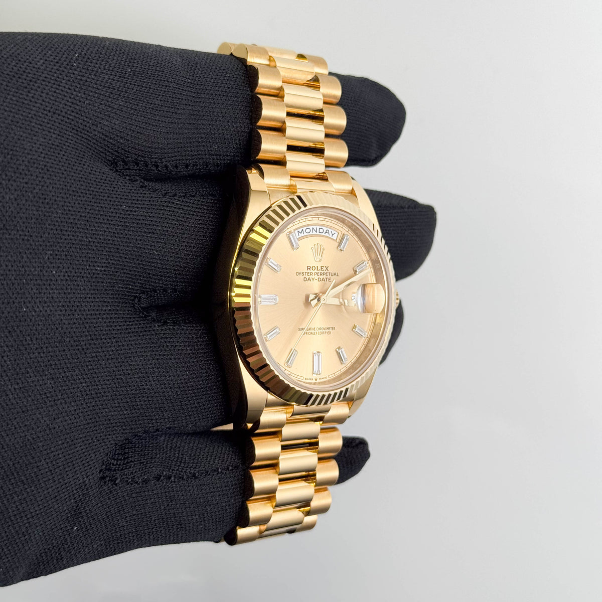 Rolex Day-Date 40mm Champagne Dial Watch Ref# 228238 - Happy Jewelers Fine Jewelry Lifetime Warranty