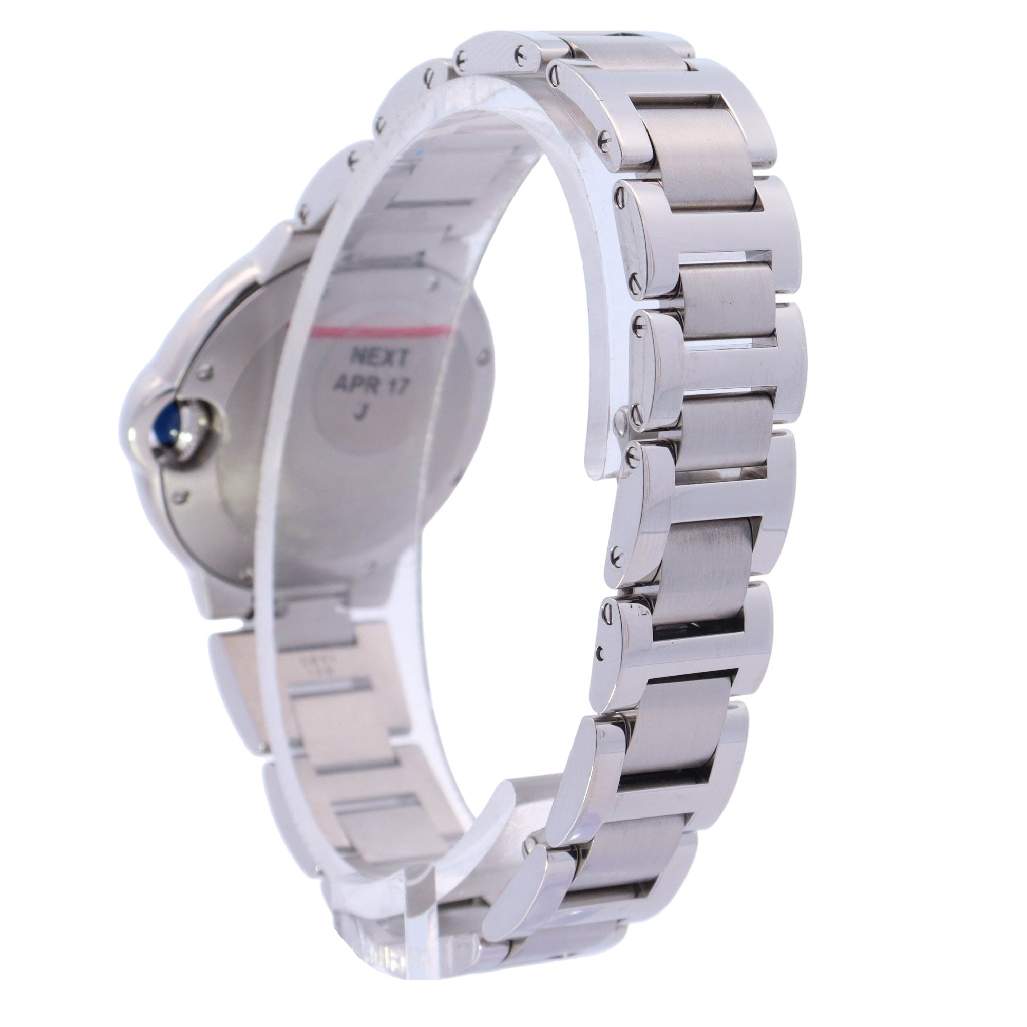 Cartier Ballon Bleu Stainless Steel 33mm White Roman Dial Watch Reference# W6920071 - Happy Jewelers Fine Jewelry Lifetime Warranty