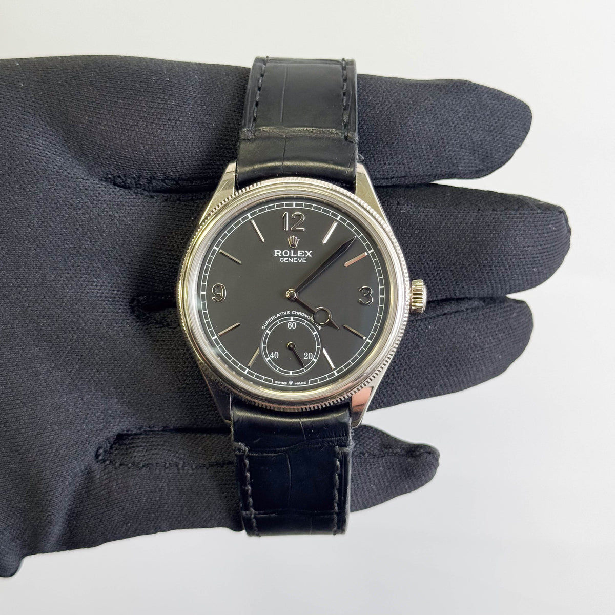 Rolex 1908 39mm Black Dial Watch Ref# 52509 - Happy Jewelers Fine Jewelry Lifetime Warranty