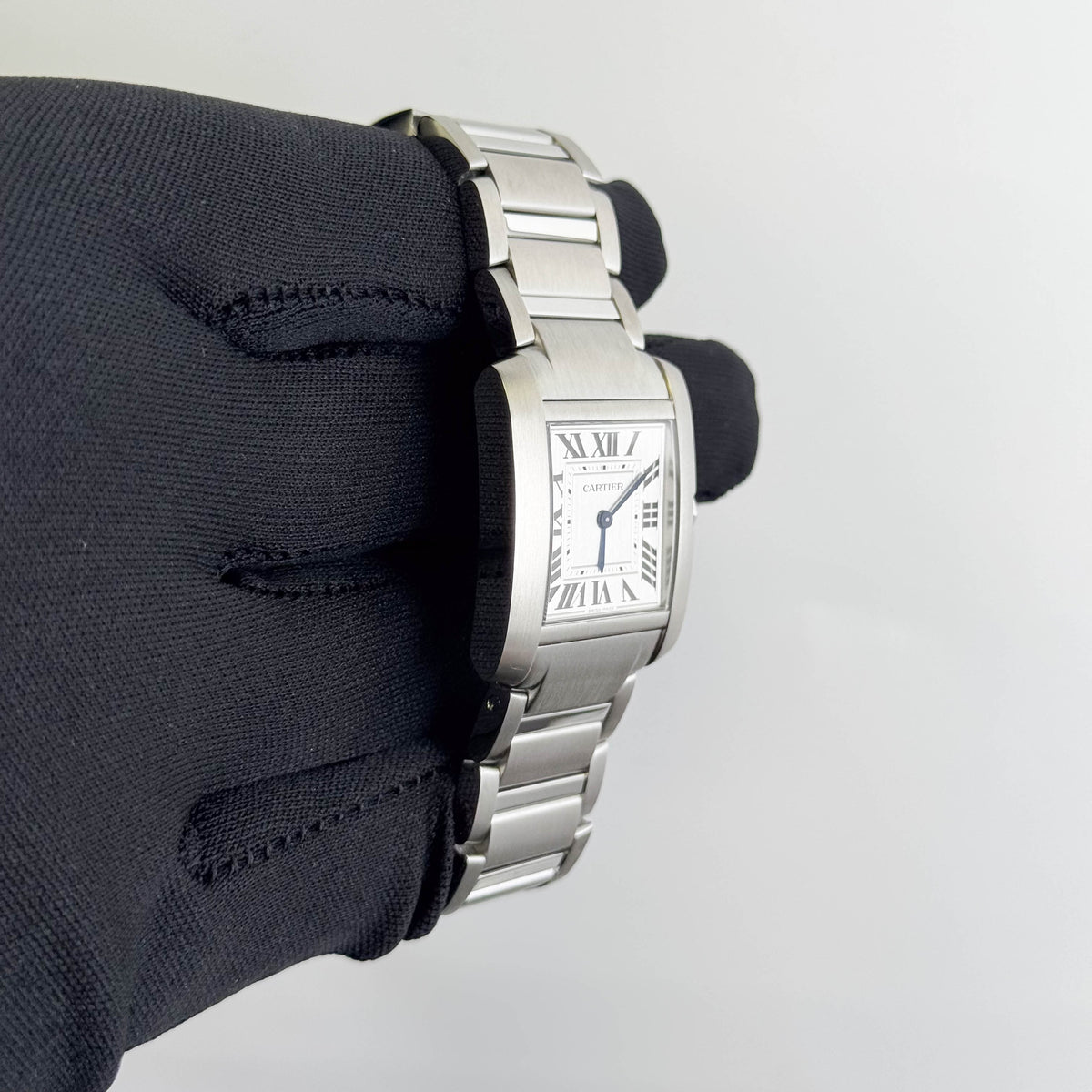 Cartier Tank Française Medium 32mm x 27mm Silver Roman Dial Watch Ref# WSTA0105 - Happy Jewelers Fine Jewelry Lifetime Warranty