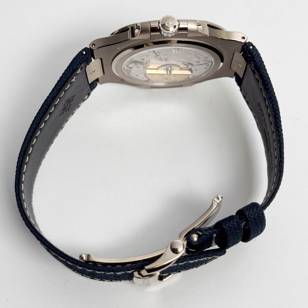 Patek Philippe Nautilus 41mm Blue Stick Dial Watch Ref# 5810G-001
