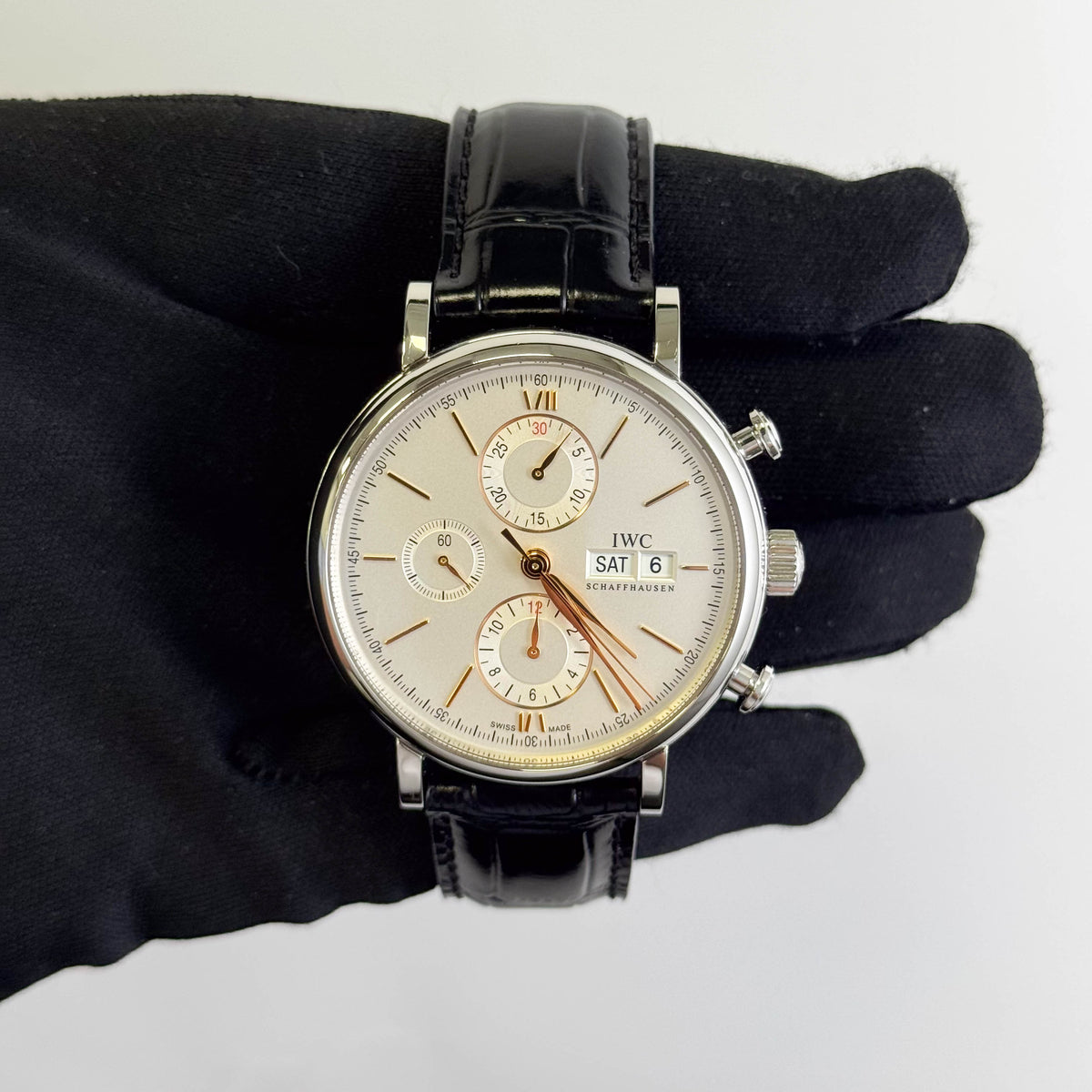 IWC Portofino 42mm White Dial Watch Ref# IW391031 - Happy Jewelers Fine Jewelry Lifetime Warranty