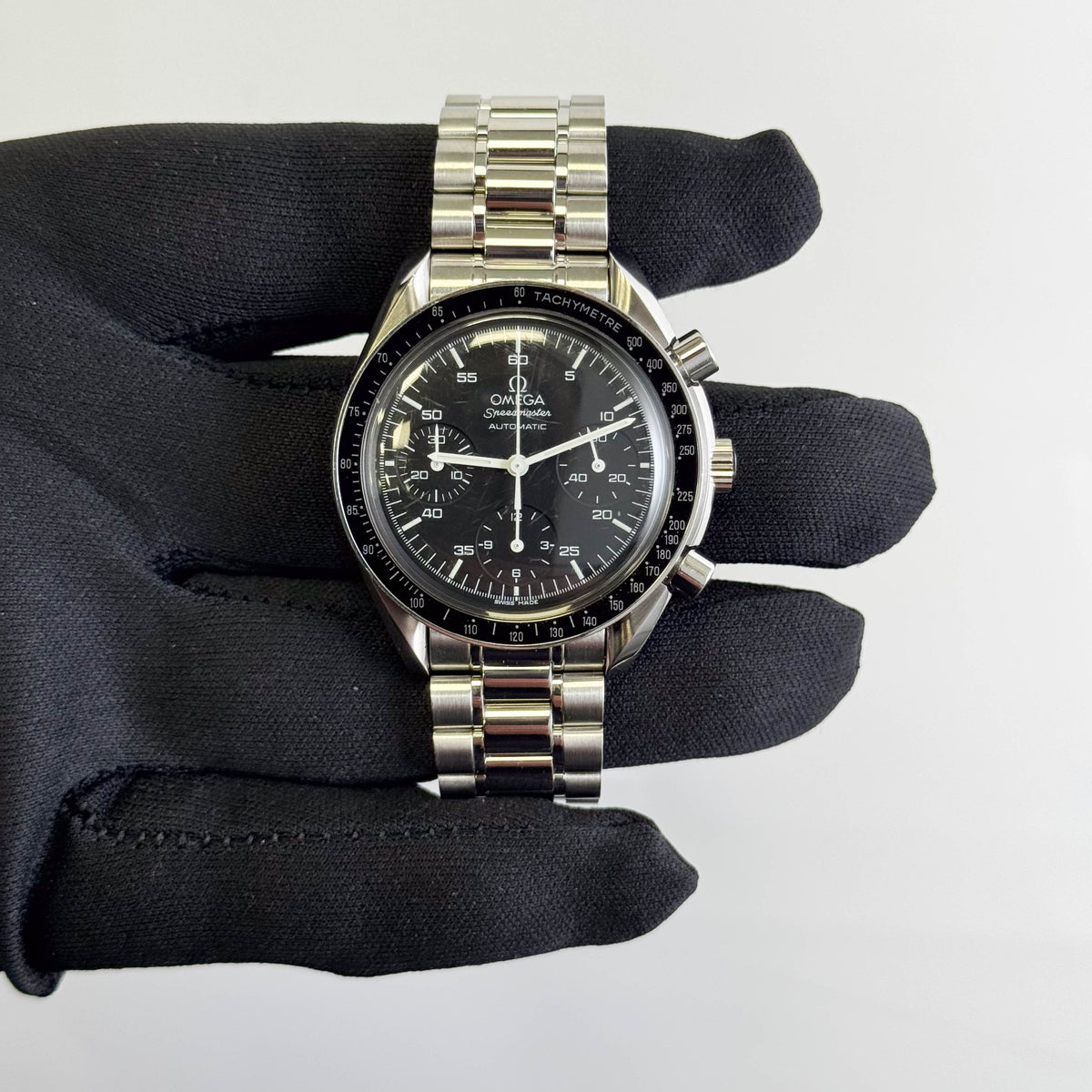 Omega Speedmaster Reduced 39mm Black Dial Watch Ref# 3510.50.00 - Happy Jewelers Fine Jewelry Lifetime Warranty