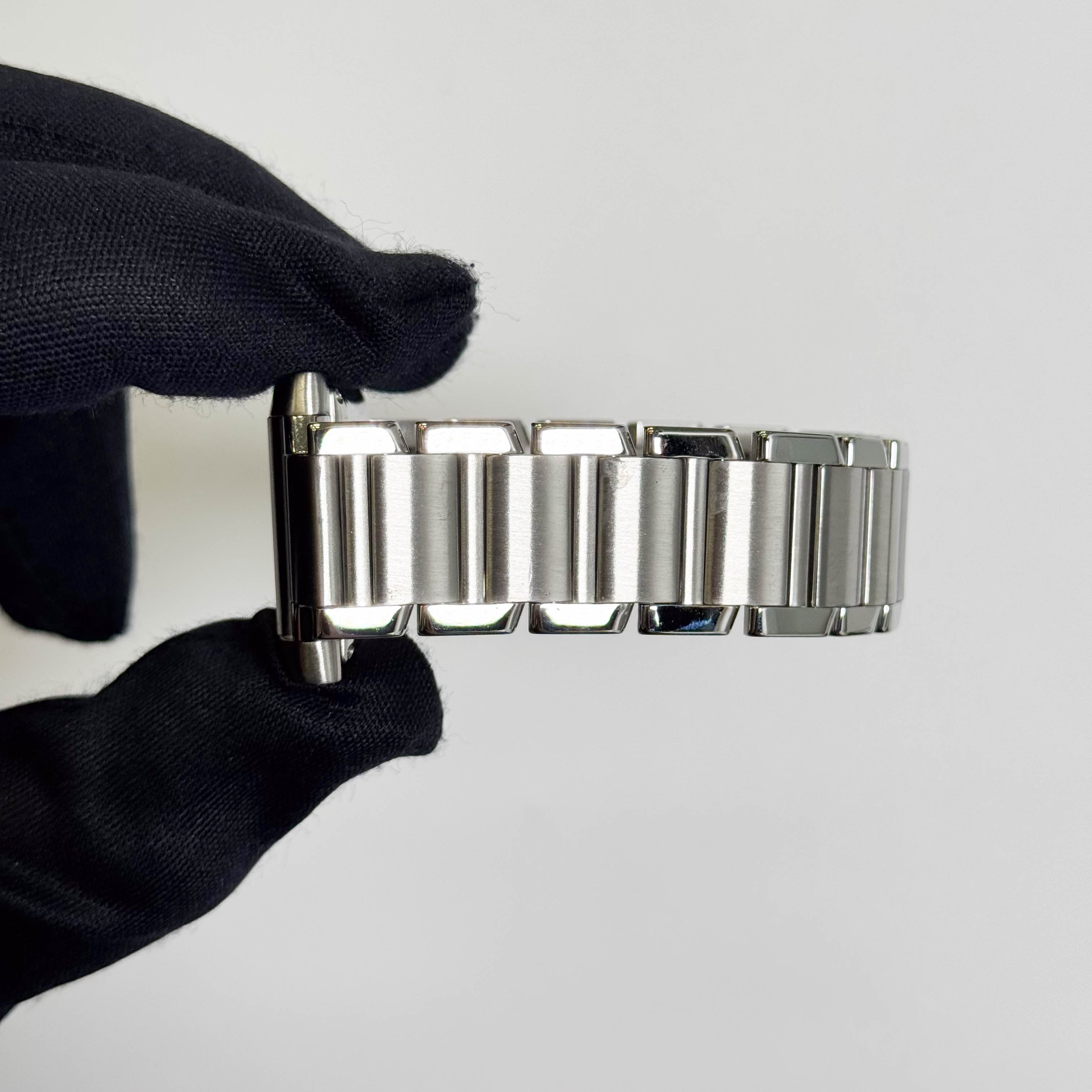 Cartier Tank Stainless Steel 25mm White/Ivory Dial Watch Ref# W51011Q3 - Happy Jewelers Fine Jewelry Lifetime Warranty