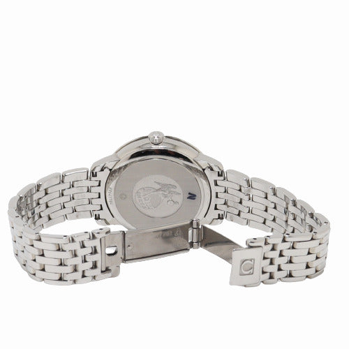 Omega Ladies Deville Stainless Steel 37mm White MOP Dial Watch Reference# 424.10.33.20.55.002 - Happy Jewelers Fine Jewelry Lifetime Warranty