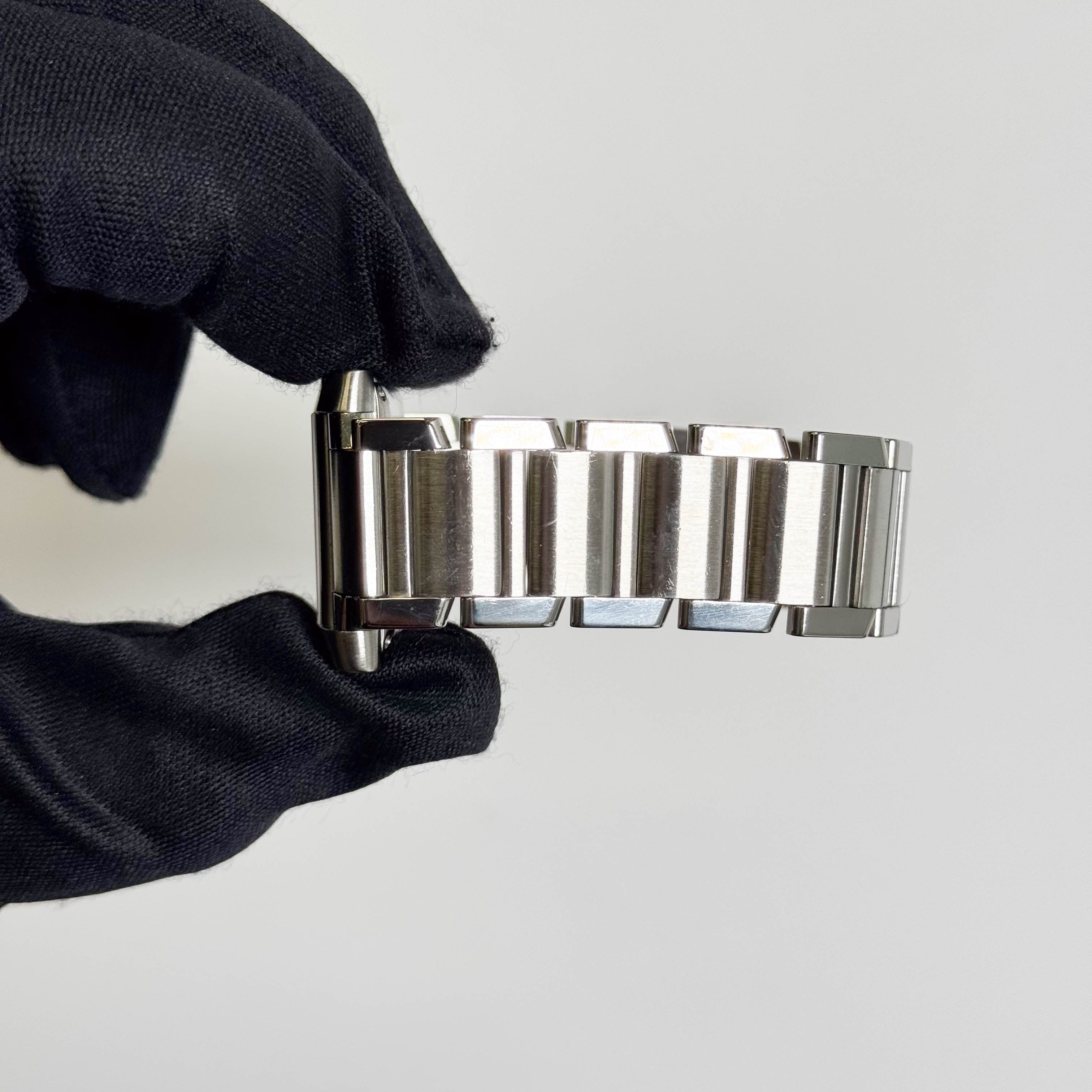 Cartier Tank Française Stainless Steel 28mm White Dial Watch Ref# W51002Q3 - Happy Jewelers Fine Jewelry Lifetime Warranty