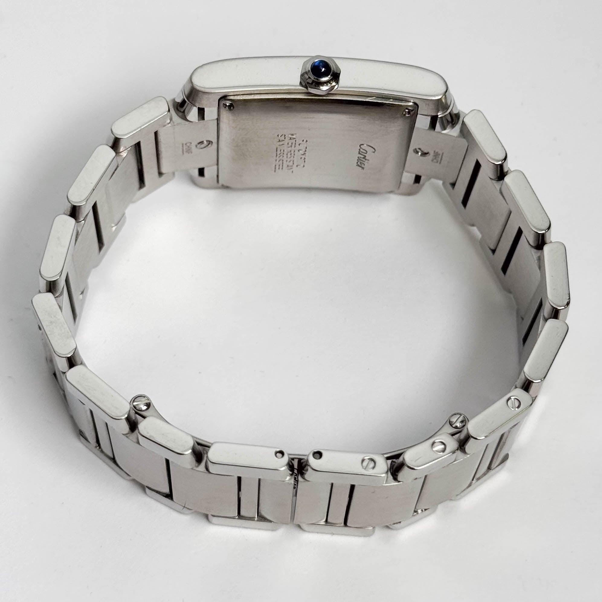 Cartier Tank Française Stainless Steel 28mm White Dial Watch Ref# W51002Q3 - Happy Jewelers Fine Jewelry Lifetime Warranty