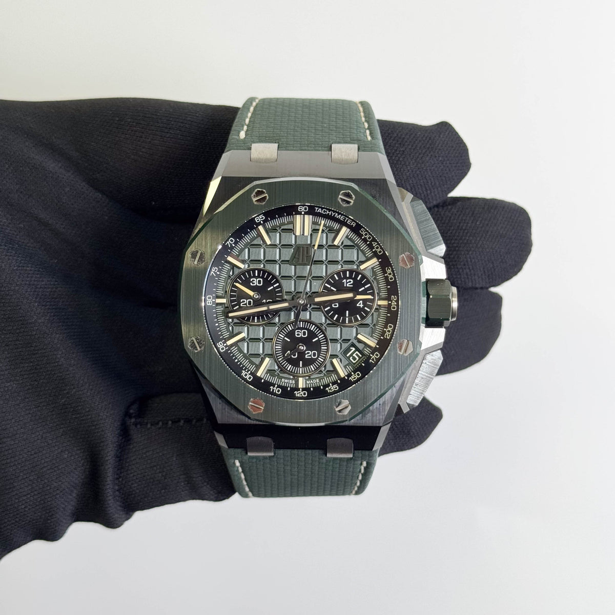 Audemars Piguet Royal Oak 43mm Green Dial Watch Ref# 26420CE.OO.A063VE.01