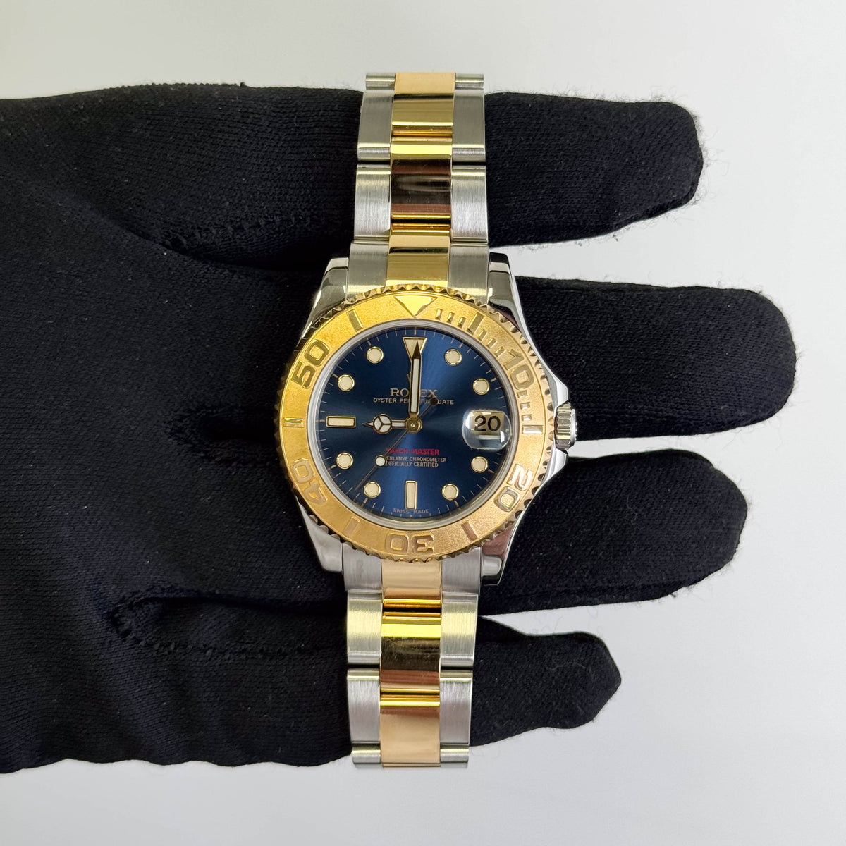 Rolex Yacht-Master 35mm Blue Dial Watch Ref# 168623 - Happy Jewelers Fine Jewelry Lifetime Warranty