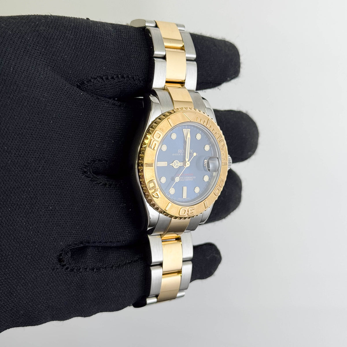 Rolex Yacht-Master 35mm Blue Dial Watch Ref# 168623 - Happy Jewelers Fine Jewelry Lifetime Warranty