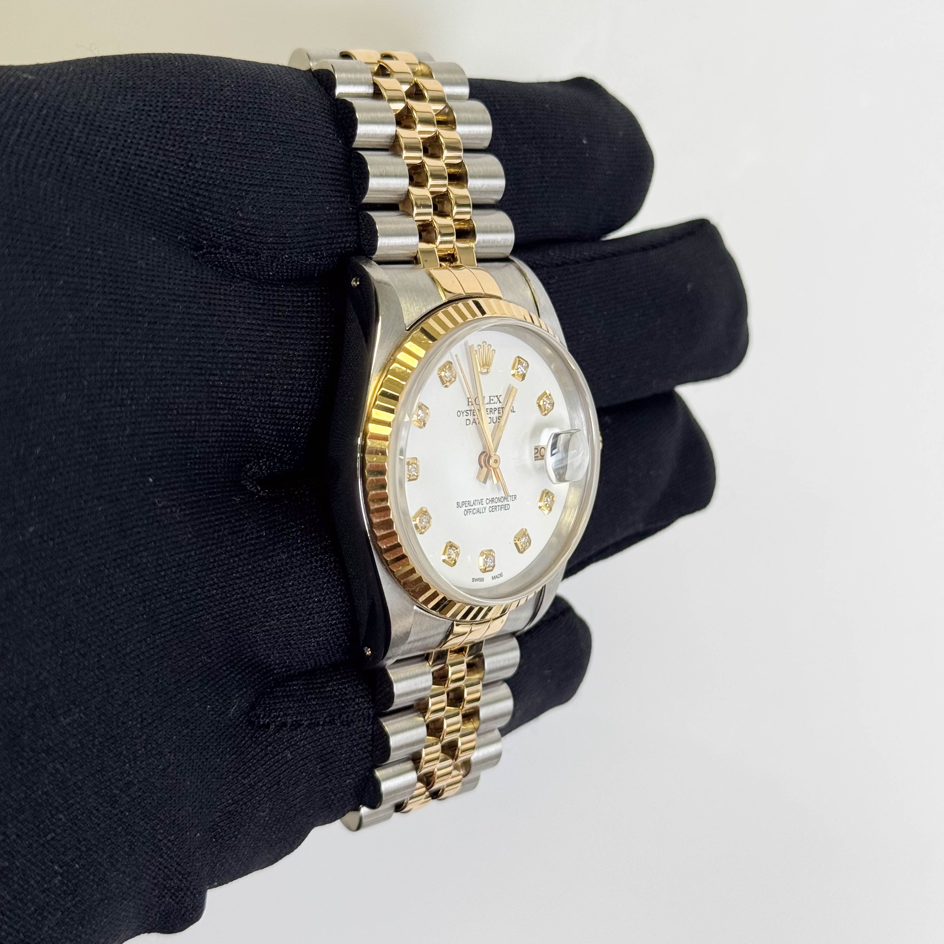 Rolex Datejust 36mm White Dial Watch Ref# 16233 - Happy Jewelers Fine Jewelry Lifetime Warranty