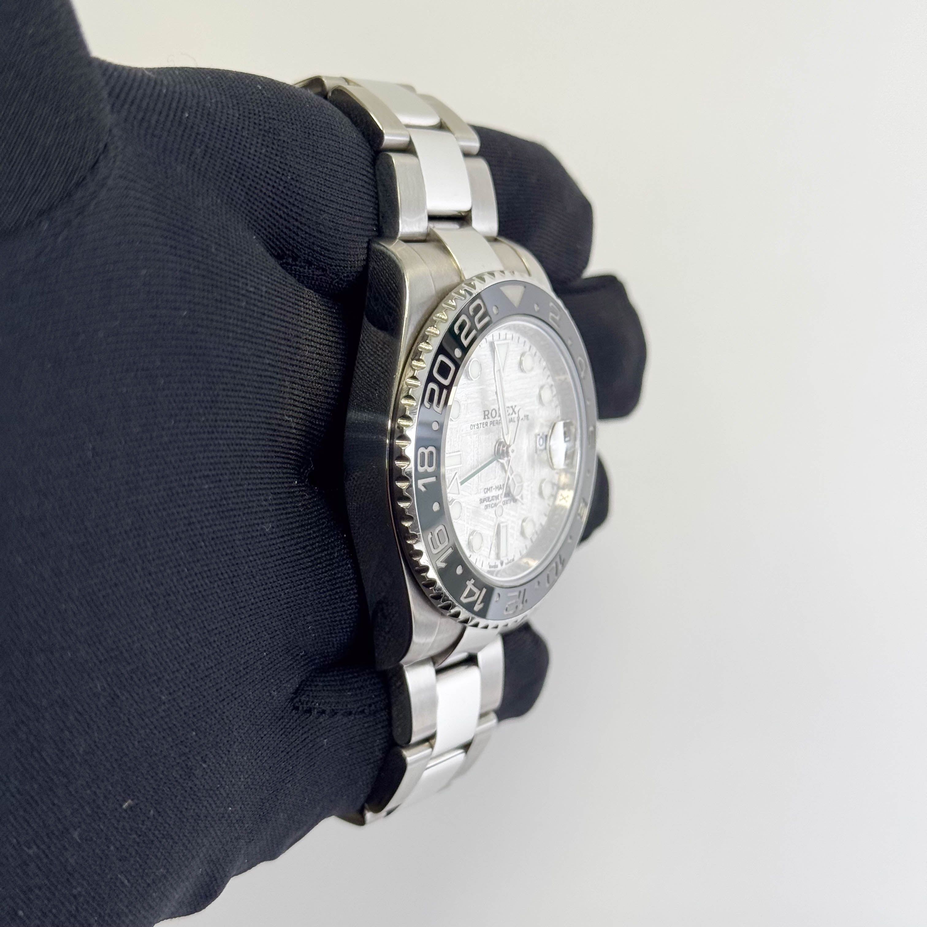 Rolex GMT-Master II 40mm Custom Meteorite Dial Watch Ref# 116710LN - Happy Jewelers Fine Jewelry Lifetime Warranty
