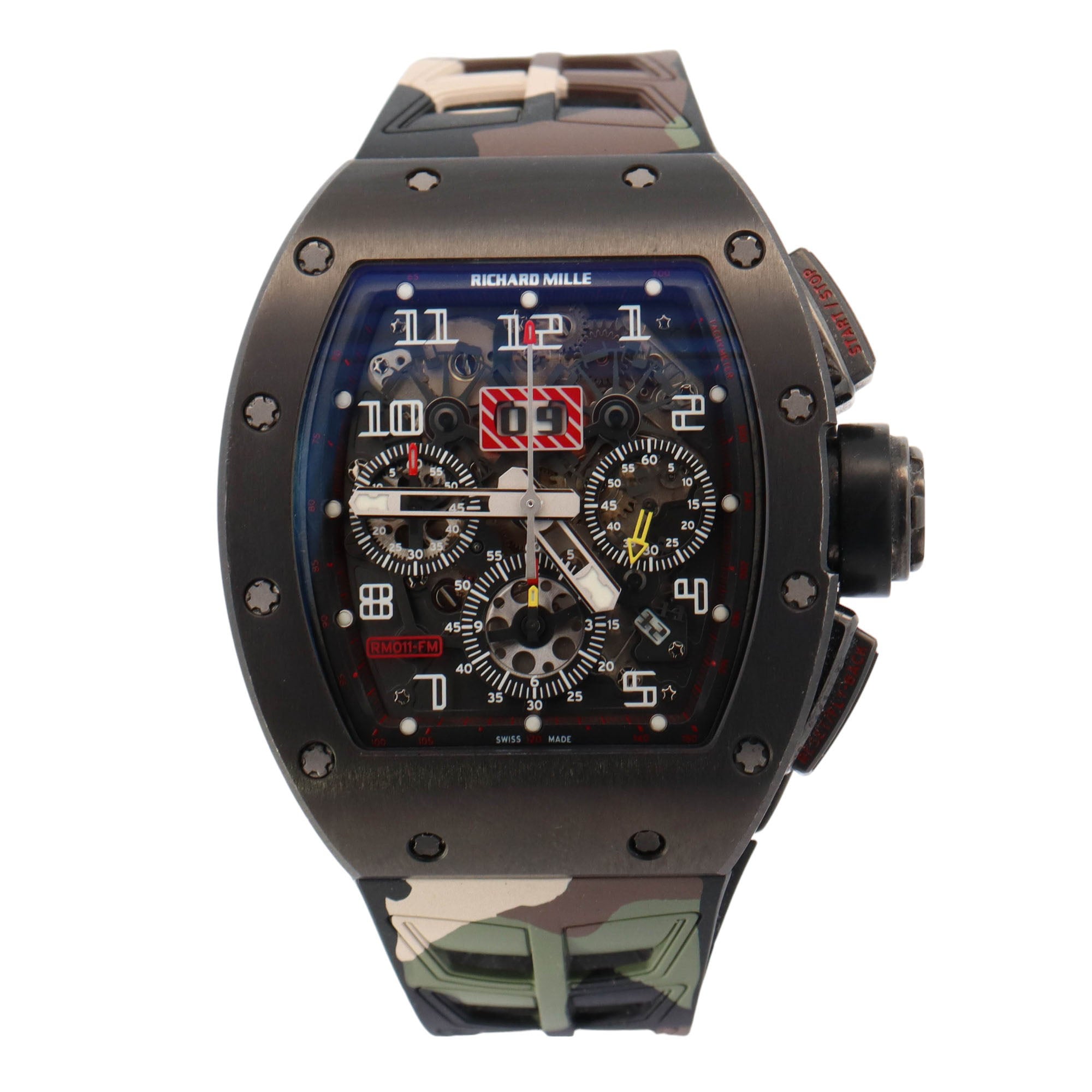 Richard Mille RM011-FM Titanium 50mm Flyback Chronograph Dial Watch Ref# RM011-FM - Happy Jewelers Fine Jewelry Lifetime Warranty