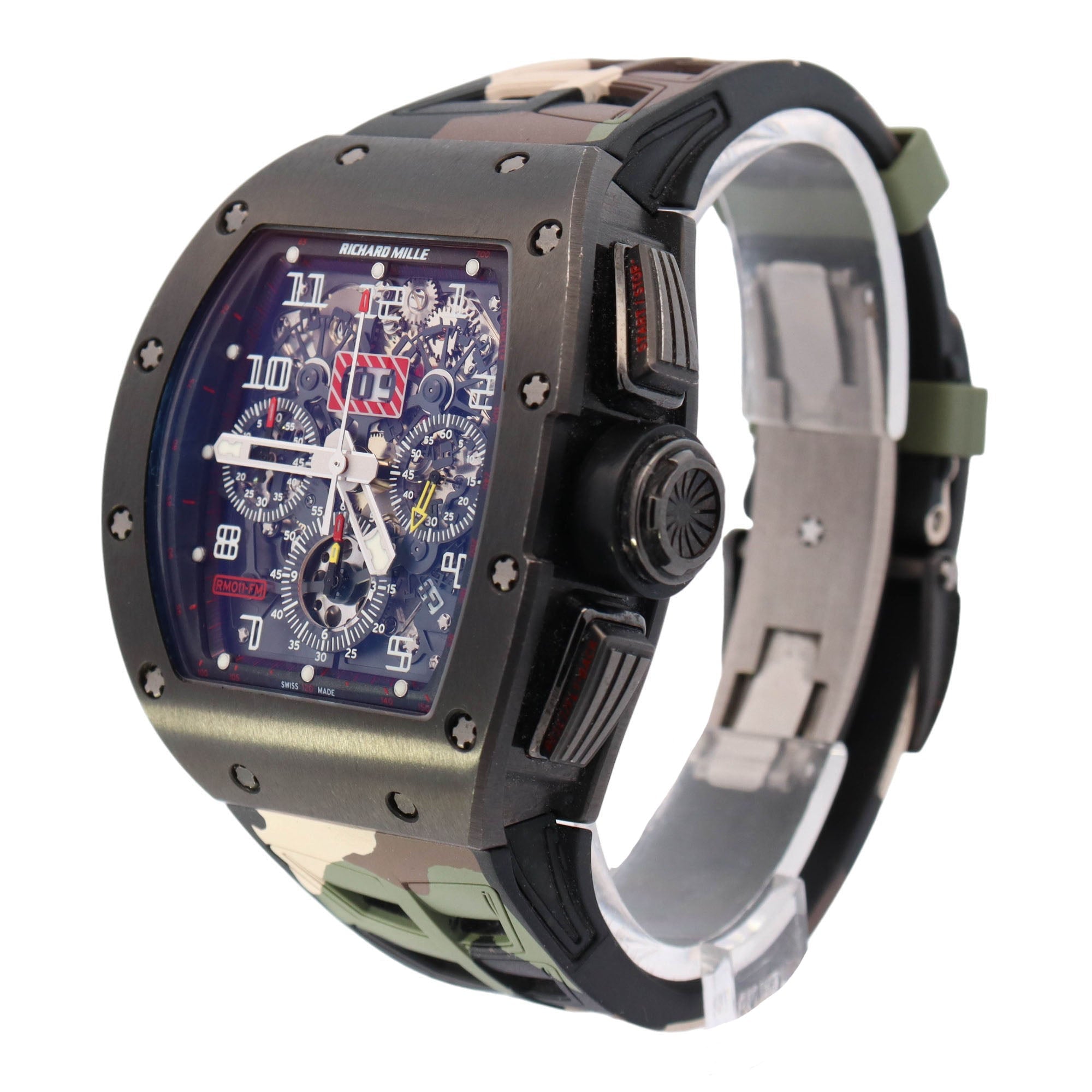 Richard Mille RM011-FM Titanium 50mm Flyback Chronograph Dial Watch Ref# RM011-FM - Happy Jewelers Fine Jewelry Lifetime Warranty